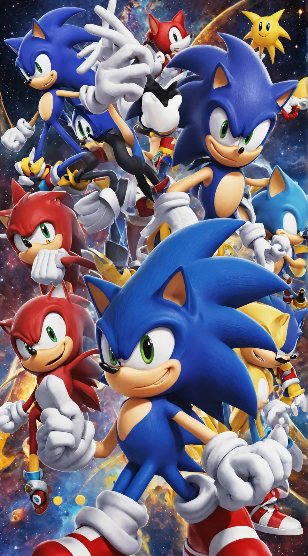 ai character: FPE AND SONIC background