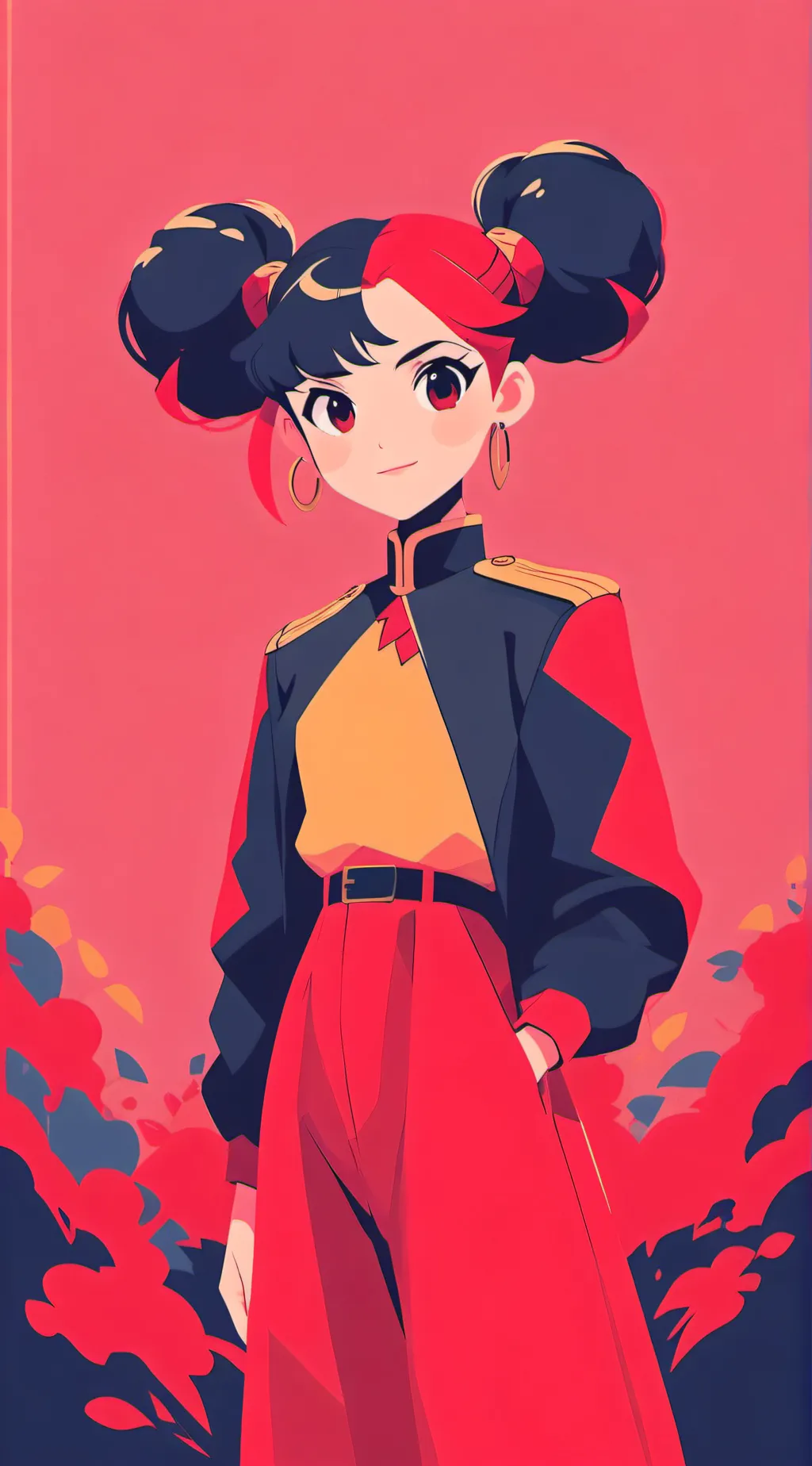 ai character: Red♥️♥️♥️♥️ background