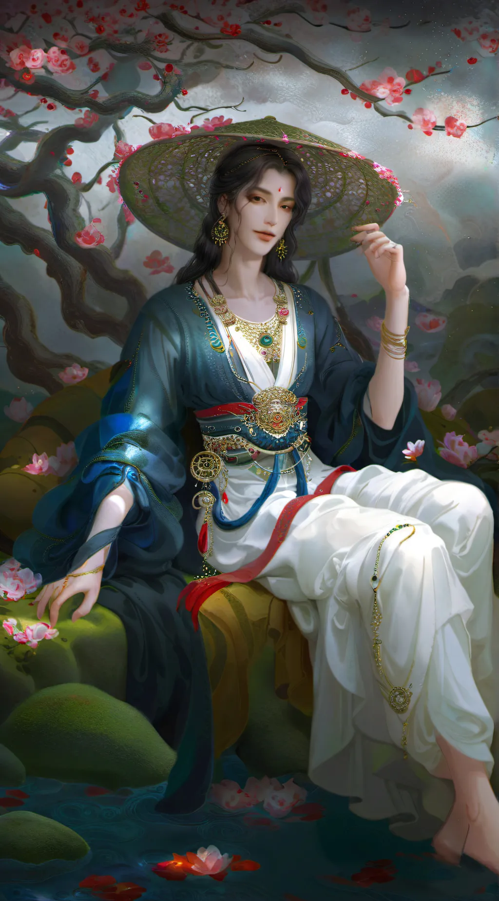 ai character: Pink hair!! background