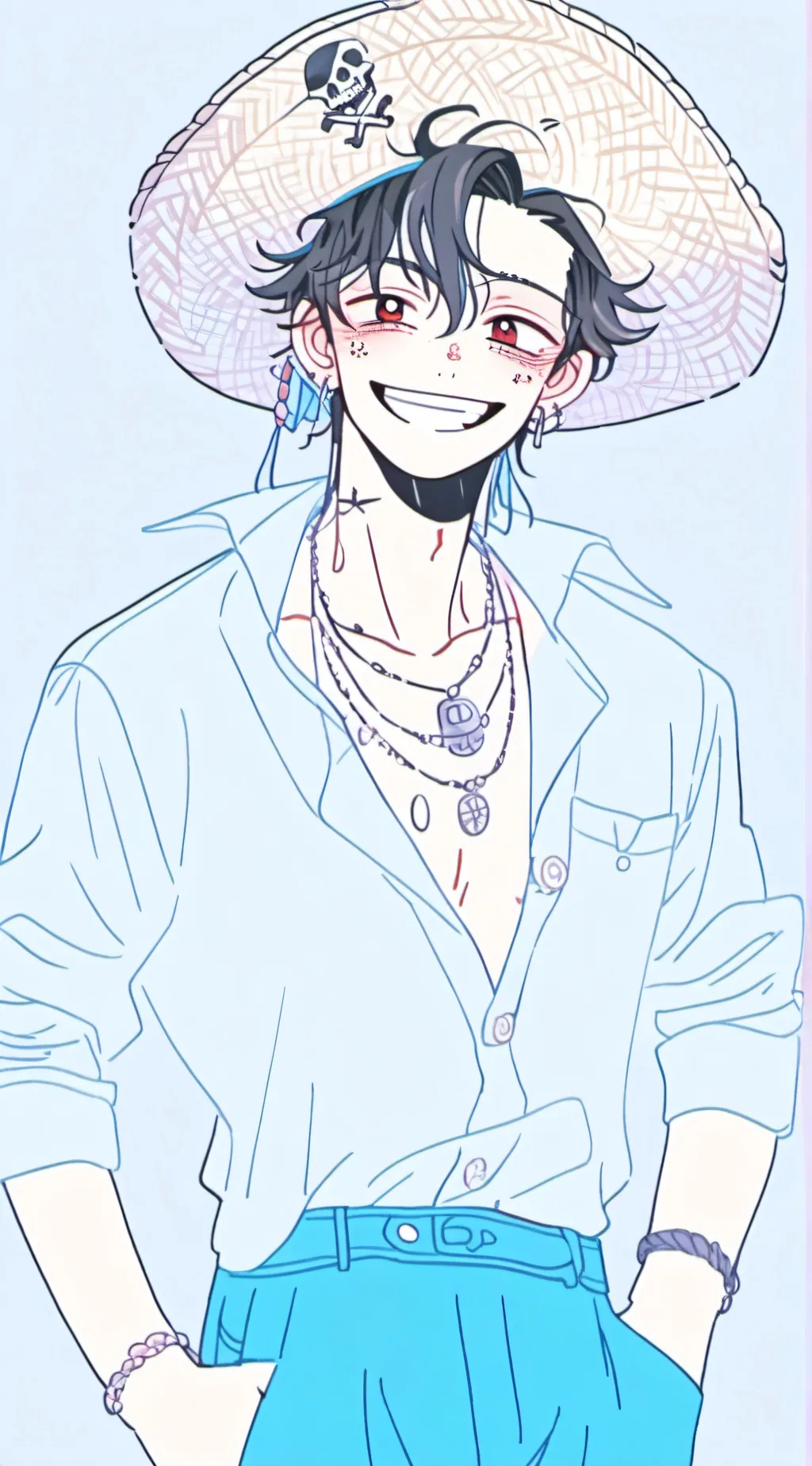 ai character: luffy background