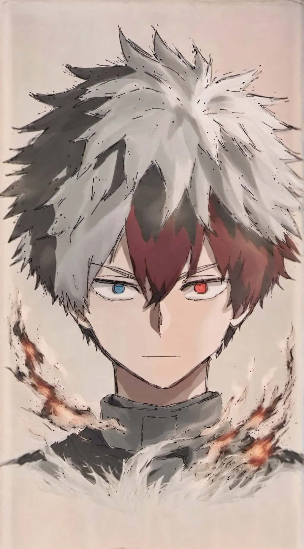 ai character: Shoto Todoroki background