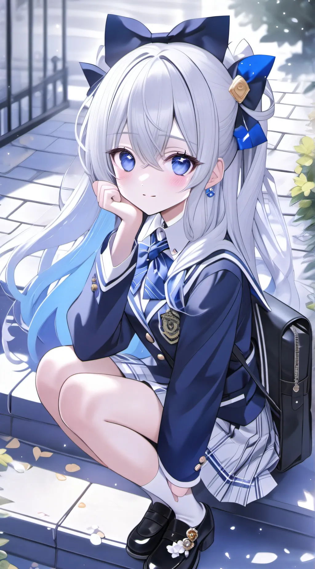 ai character: •||❄️Christine💙||• background