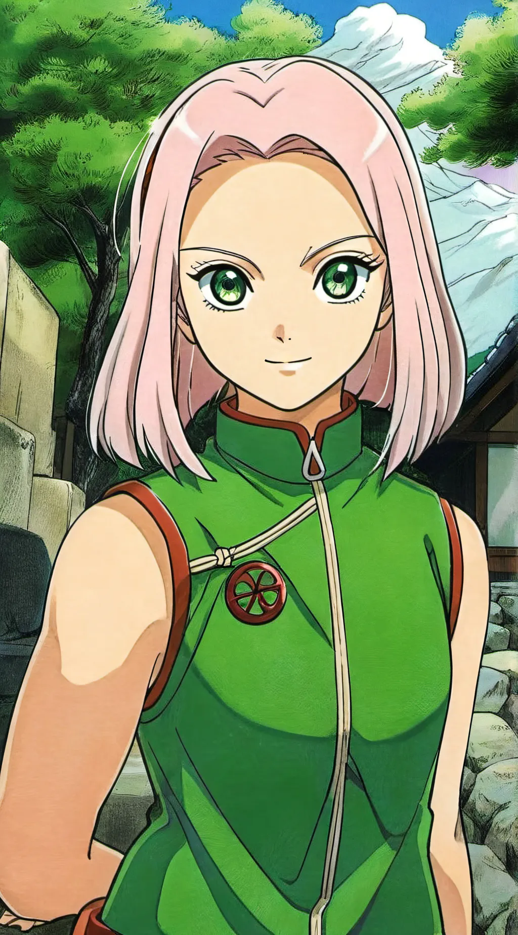 ai character: sakura Haruno background