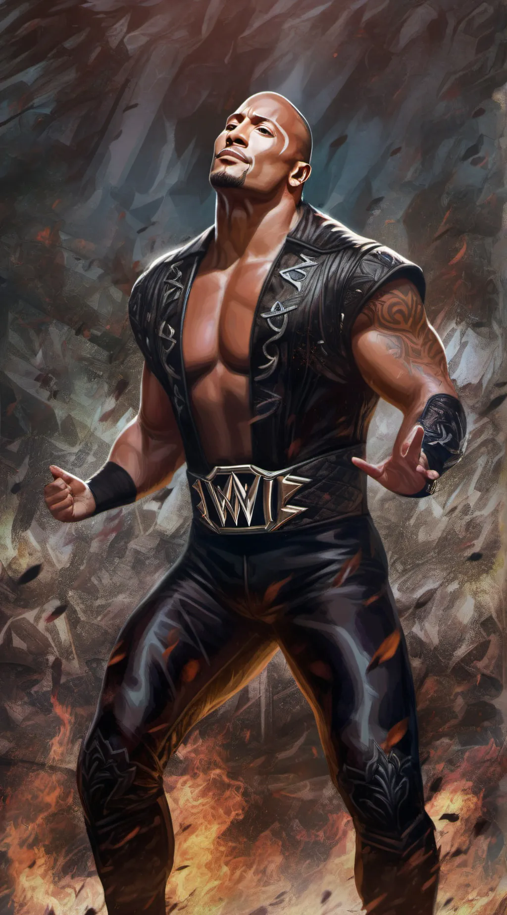 ai character: The Rock background
