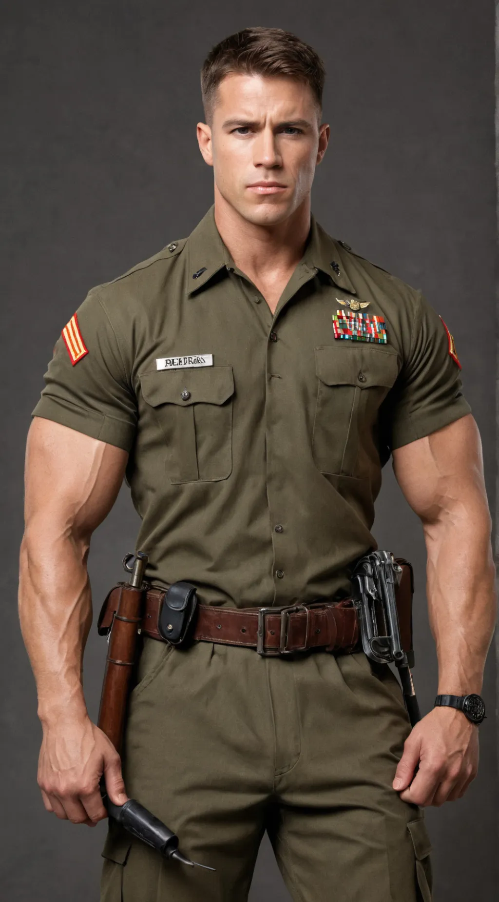 ai character: Sargent Sheppard  background