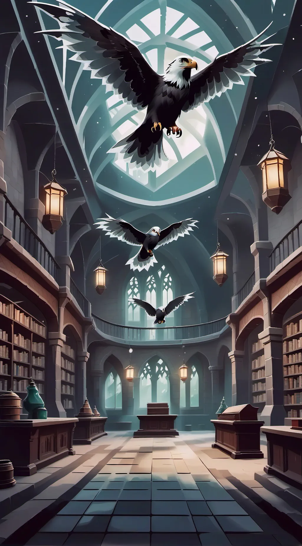 ai character: Hogwarts background
