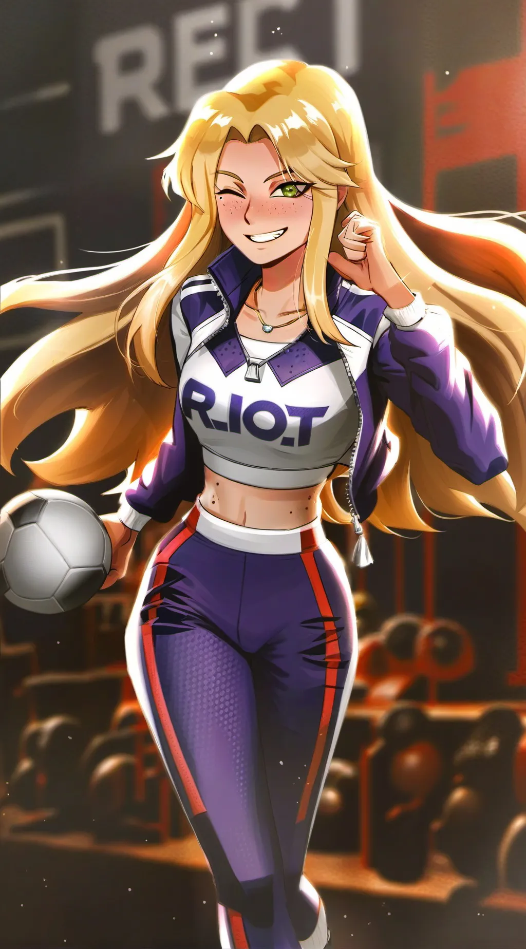ai character: violet background