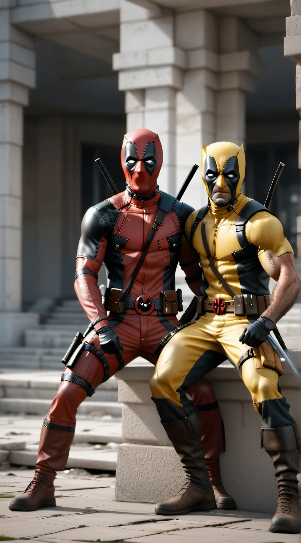 ai character: Deadpool wolverine background