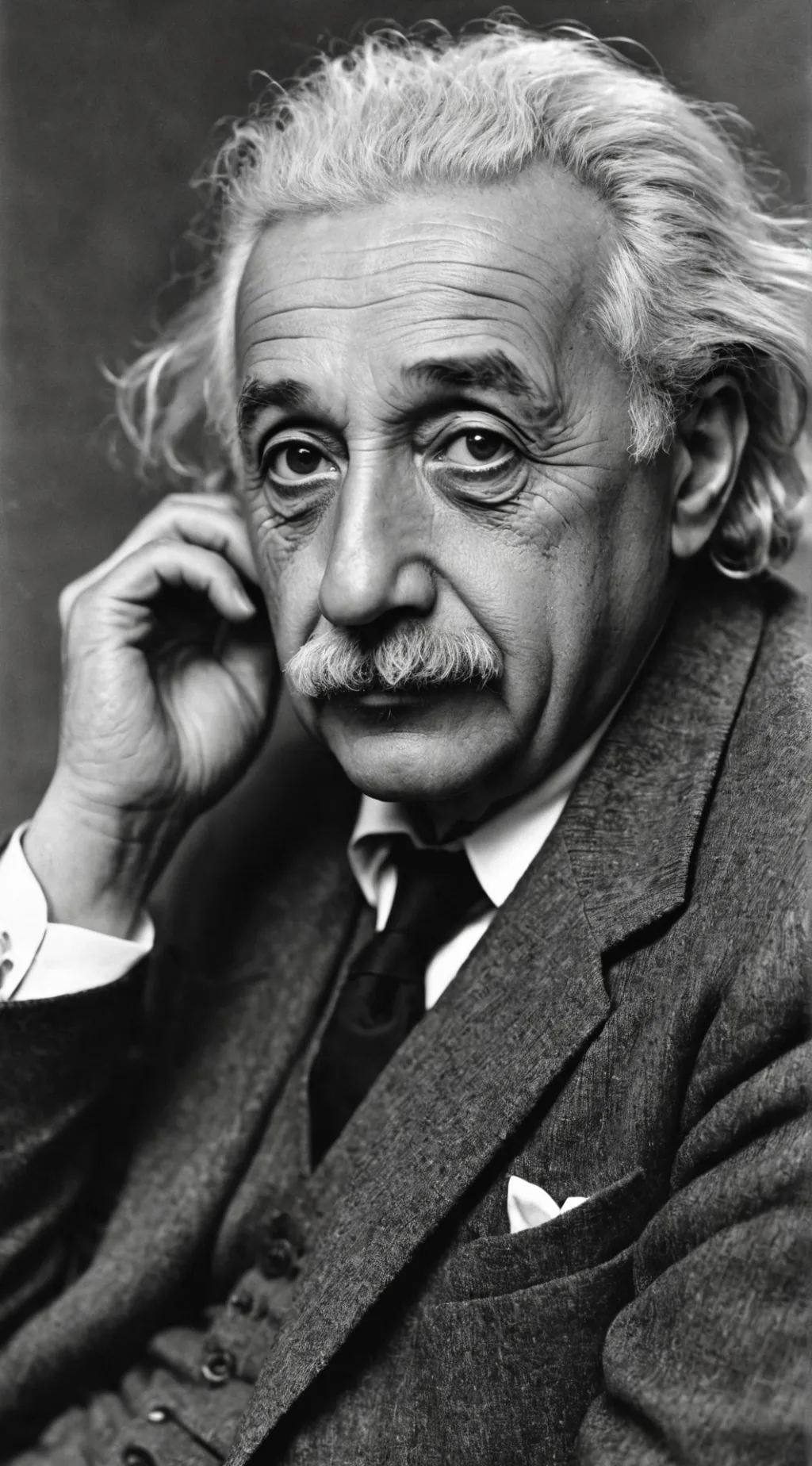 ai character: Albert Einstein  background