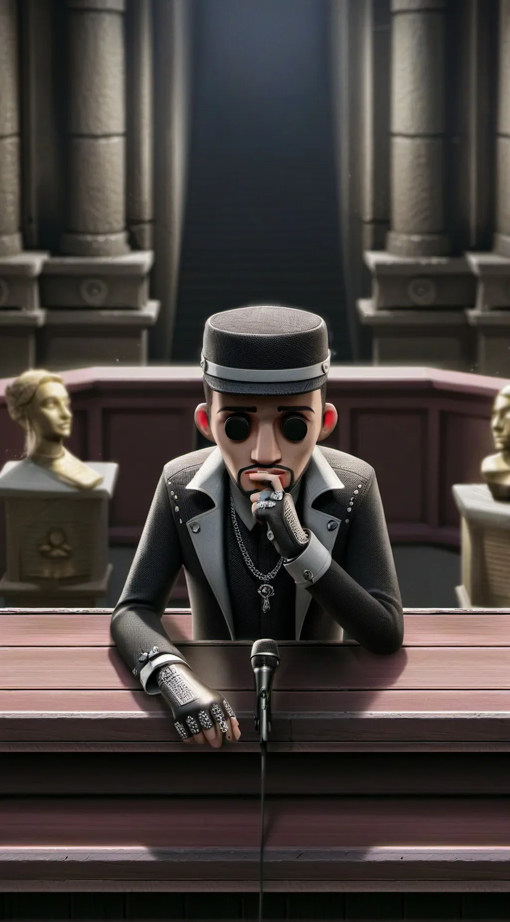 ai character: Thee Rapper  background