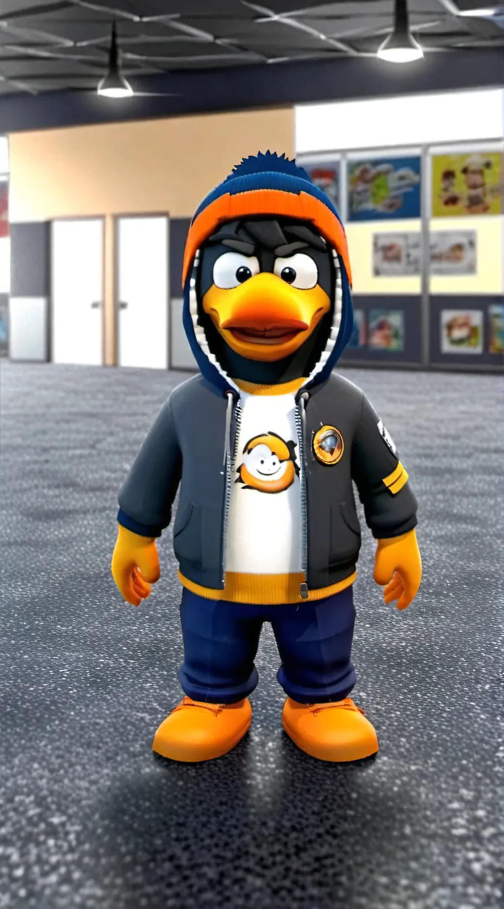 ai character: Club Penguin background