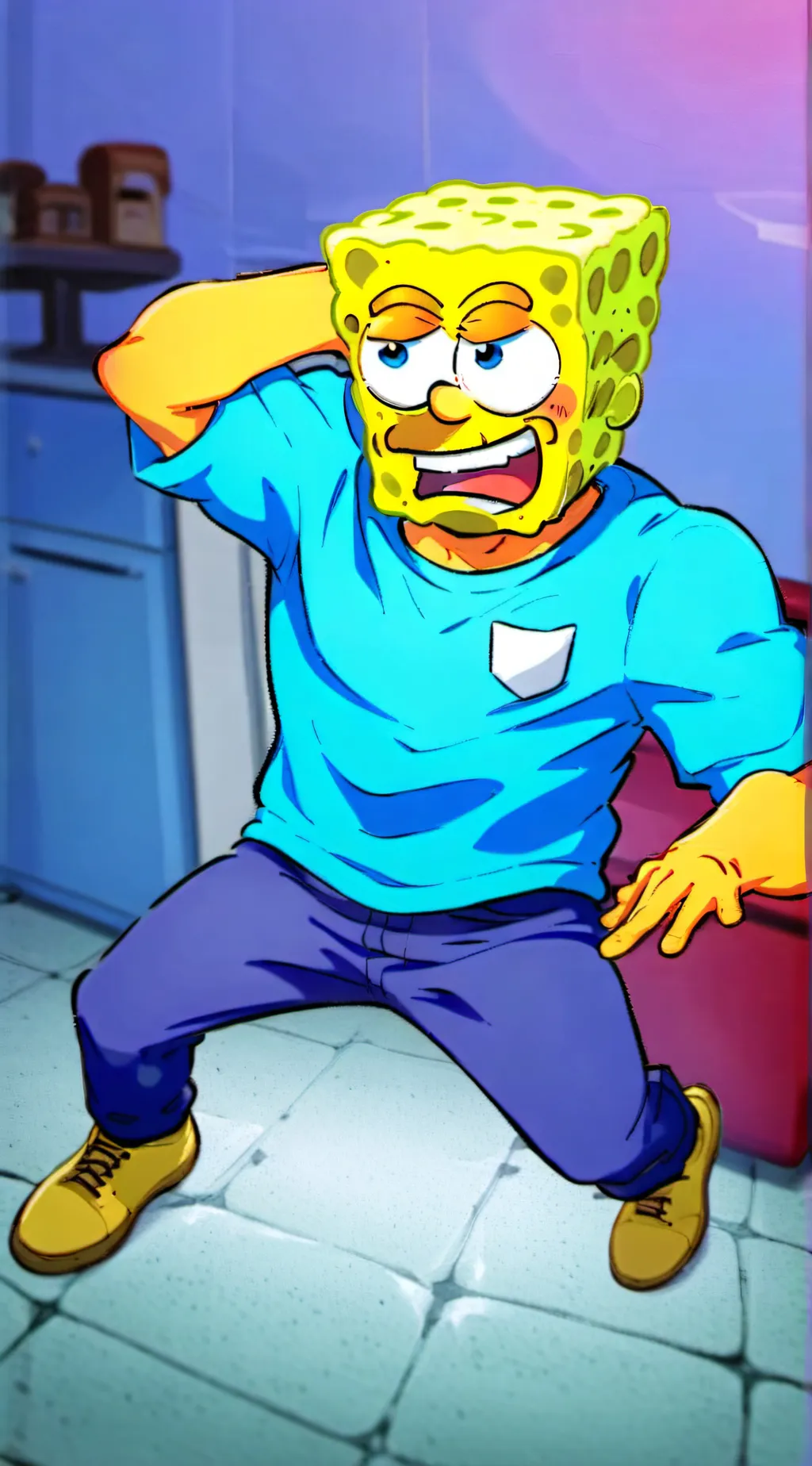ai character: Spongebob el primo background