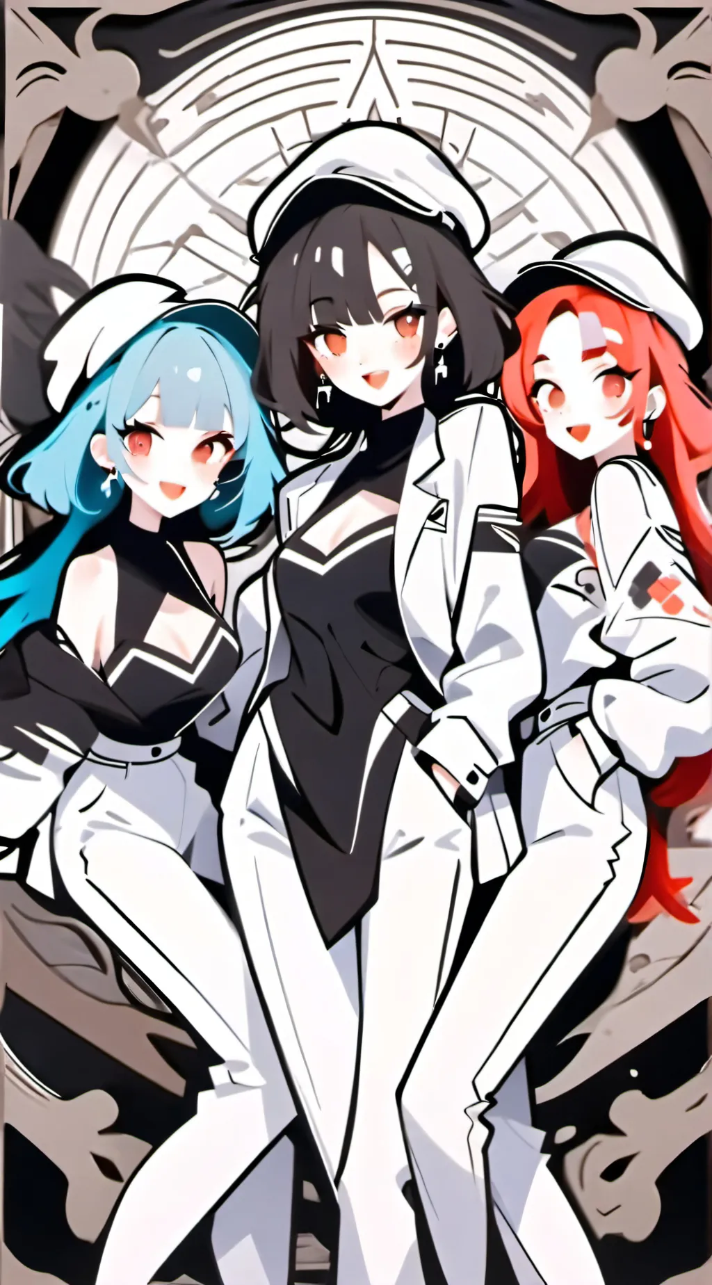 ai character: girl sleep over background