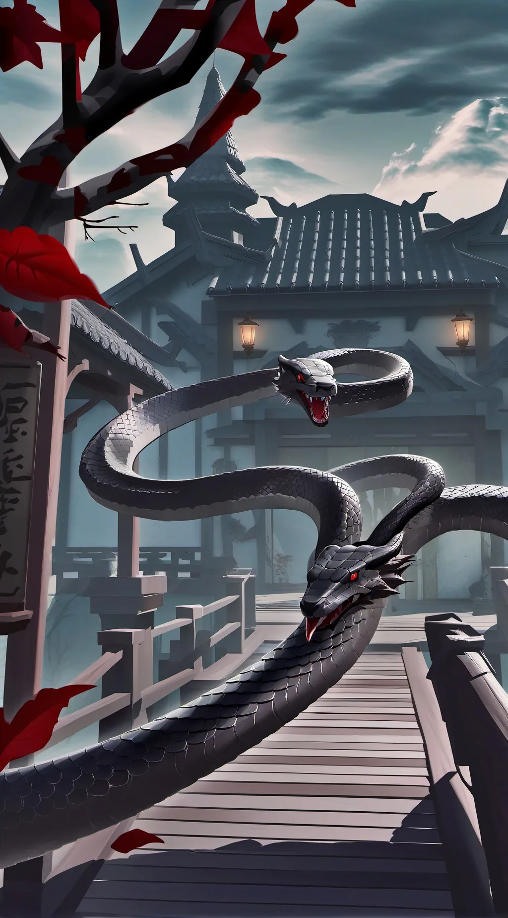 ai character: vampire snake background