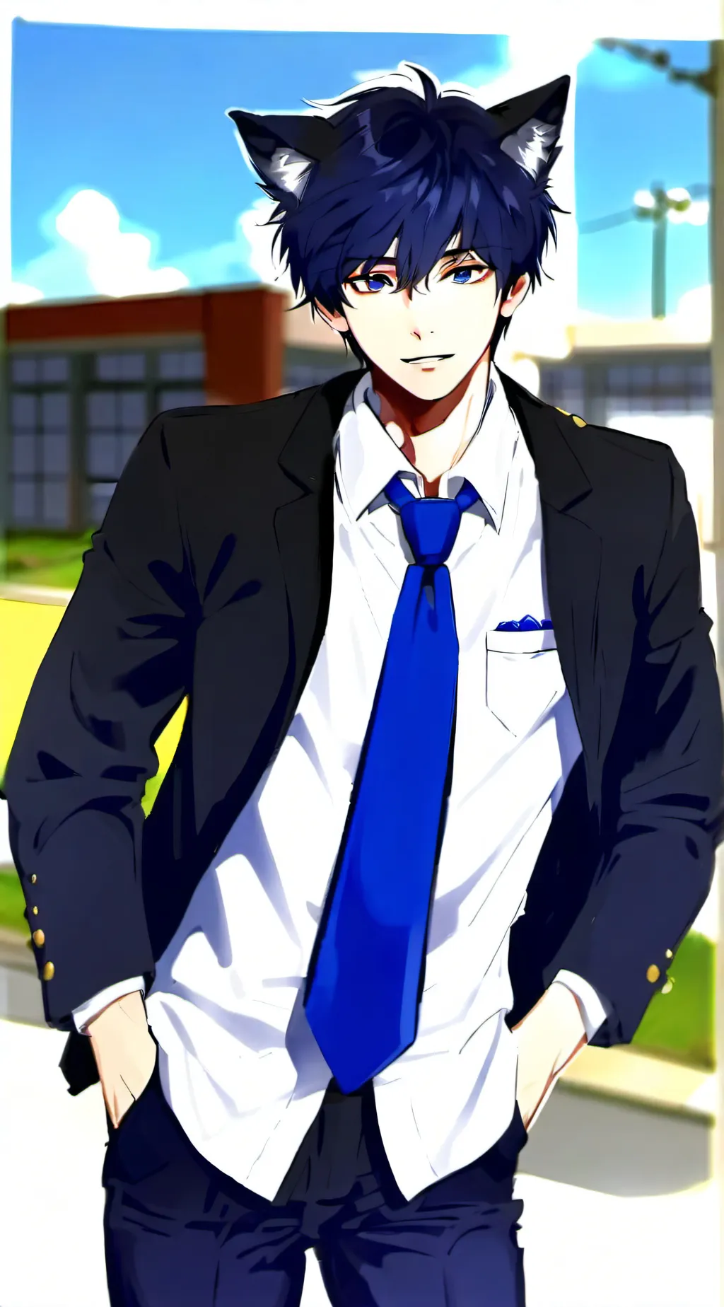 ai character: 🔵EIN🔵 background