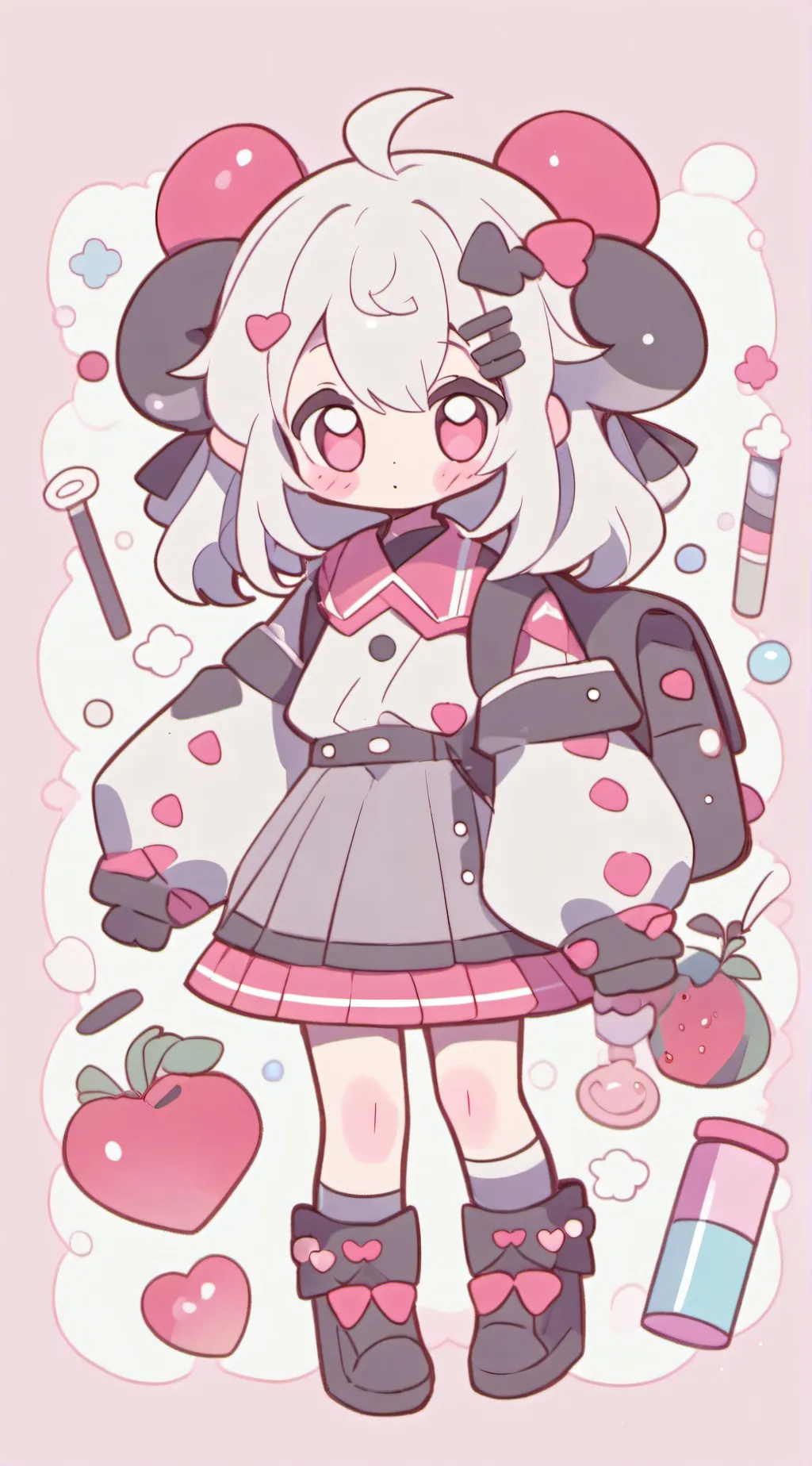 ai character: GlassHeart♥️🩵 background