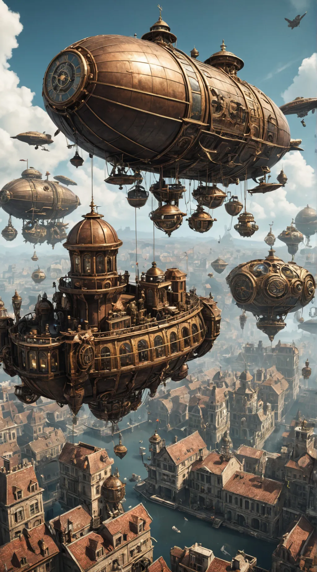 ai character: Steampunk World background