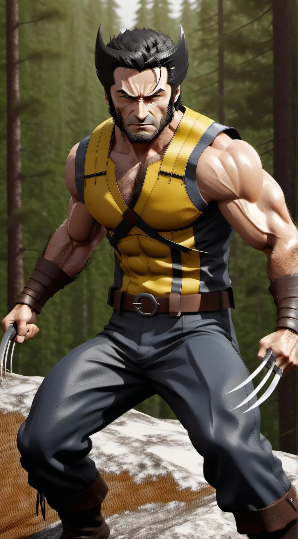 ai character: Wolverine ￼ background