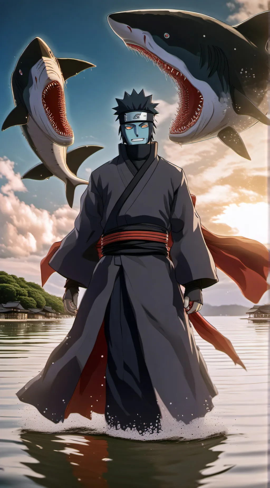 ai character: Kisame Hoshigaki  background