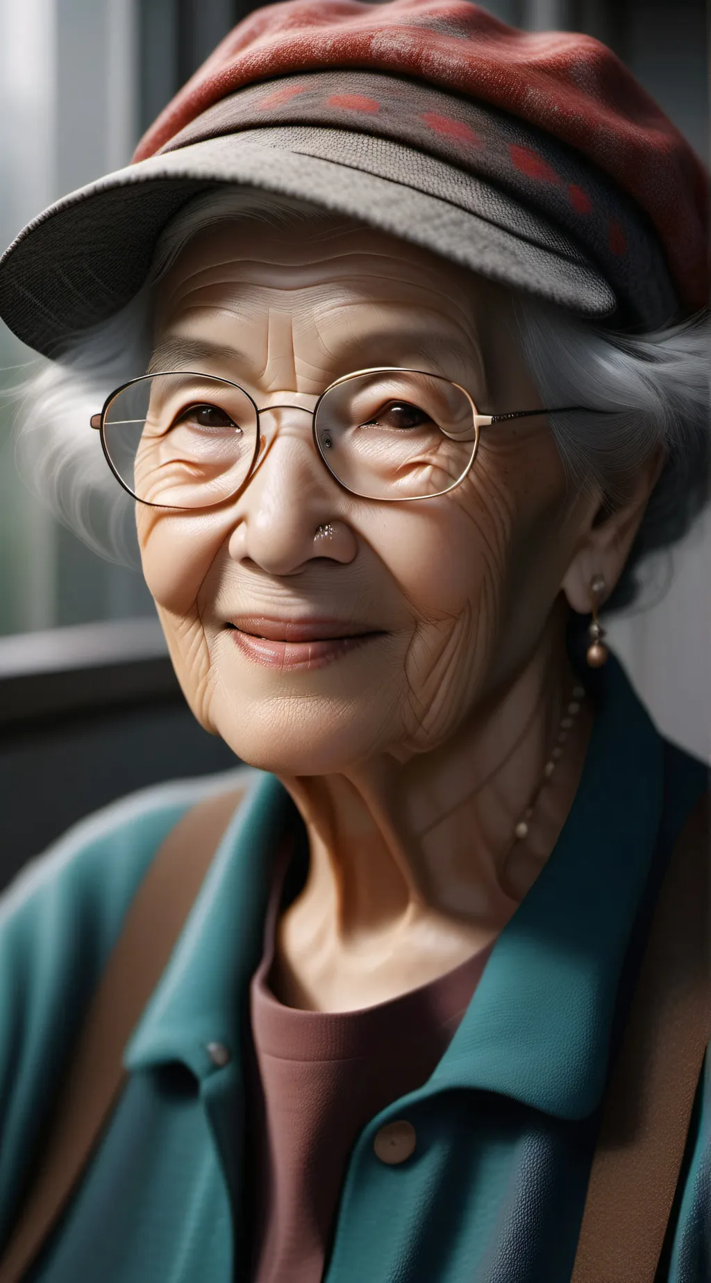 ai character: fat granny  background