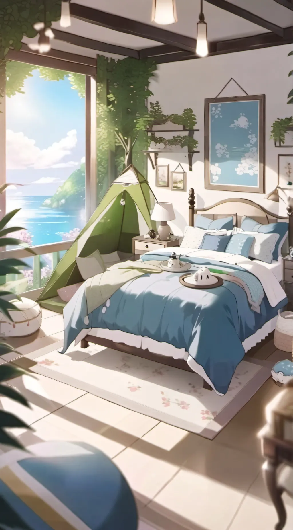 ai character: Mha boy sleepover background