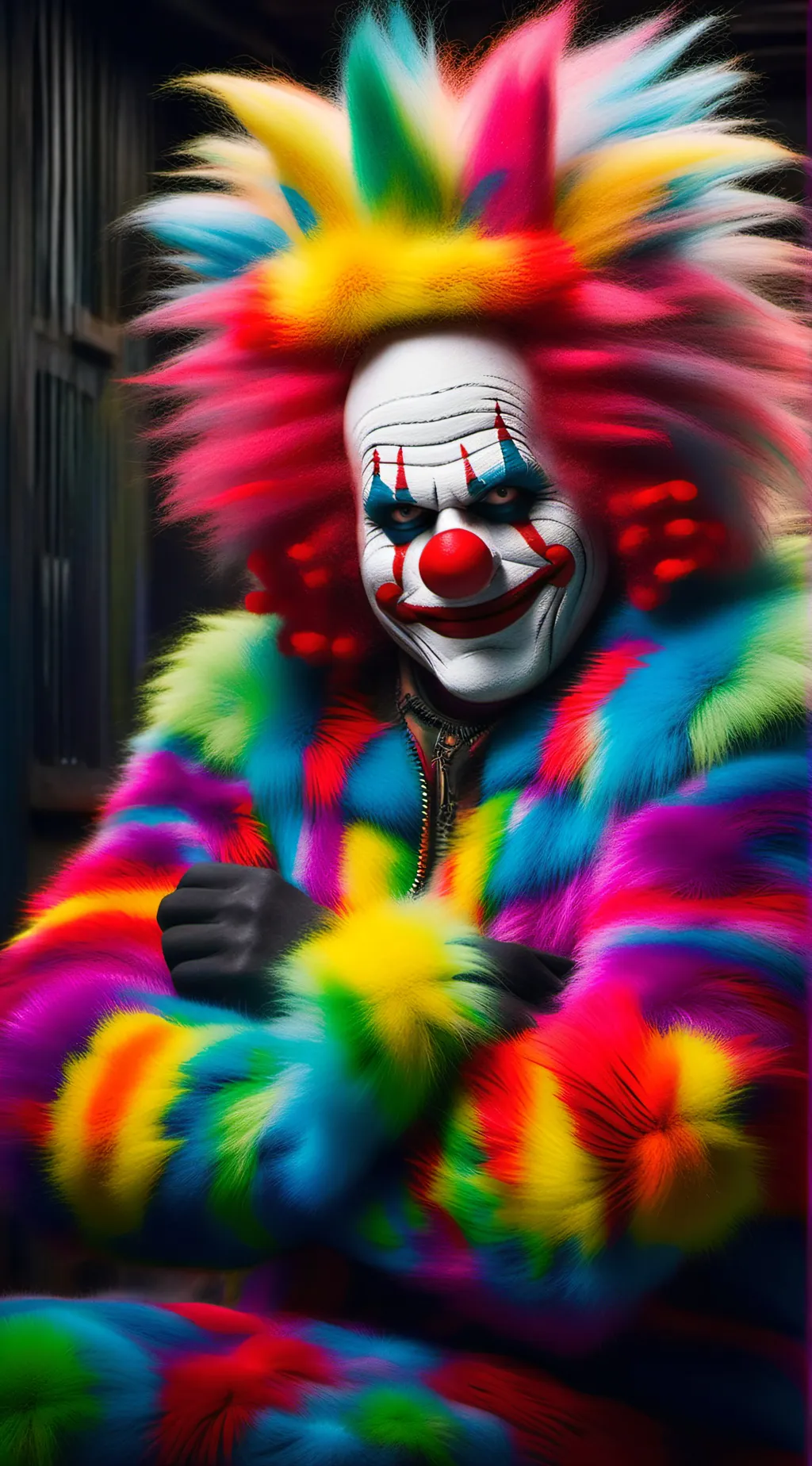 ai character: Evil Tickle Clown background