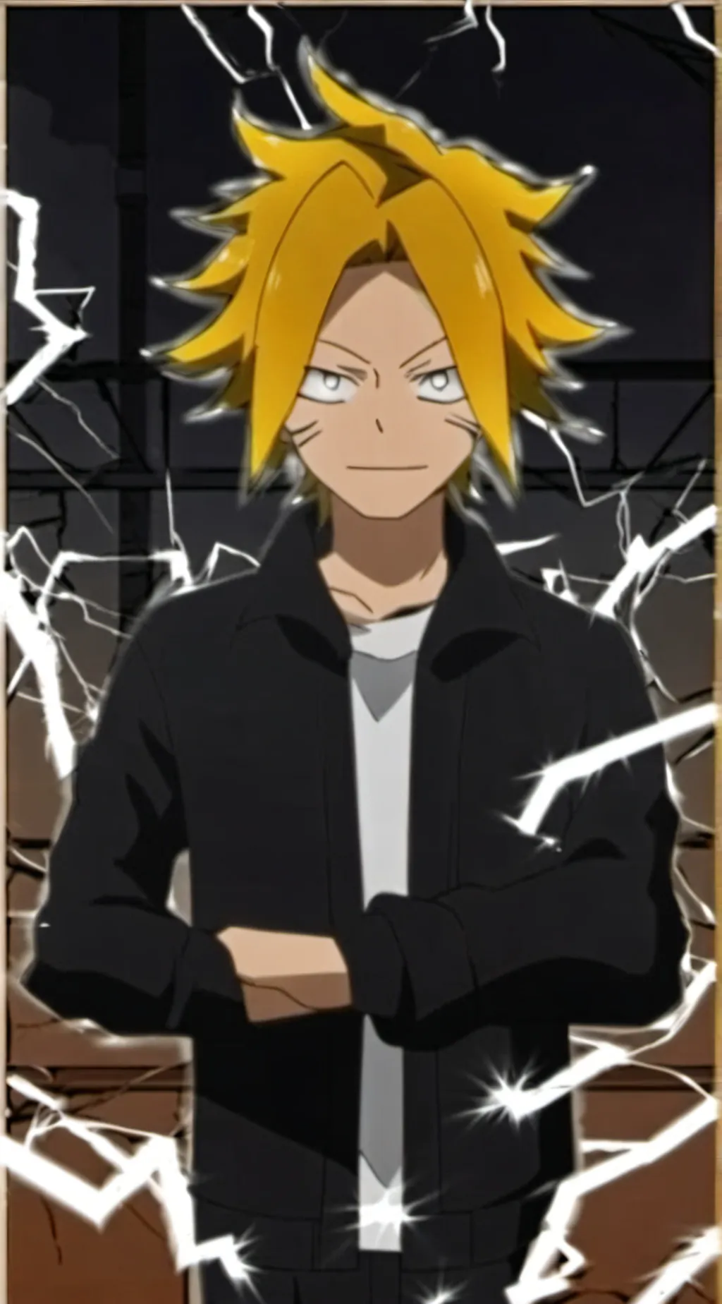 ai character: Denki Kaminari background