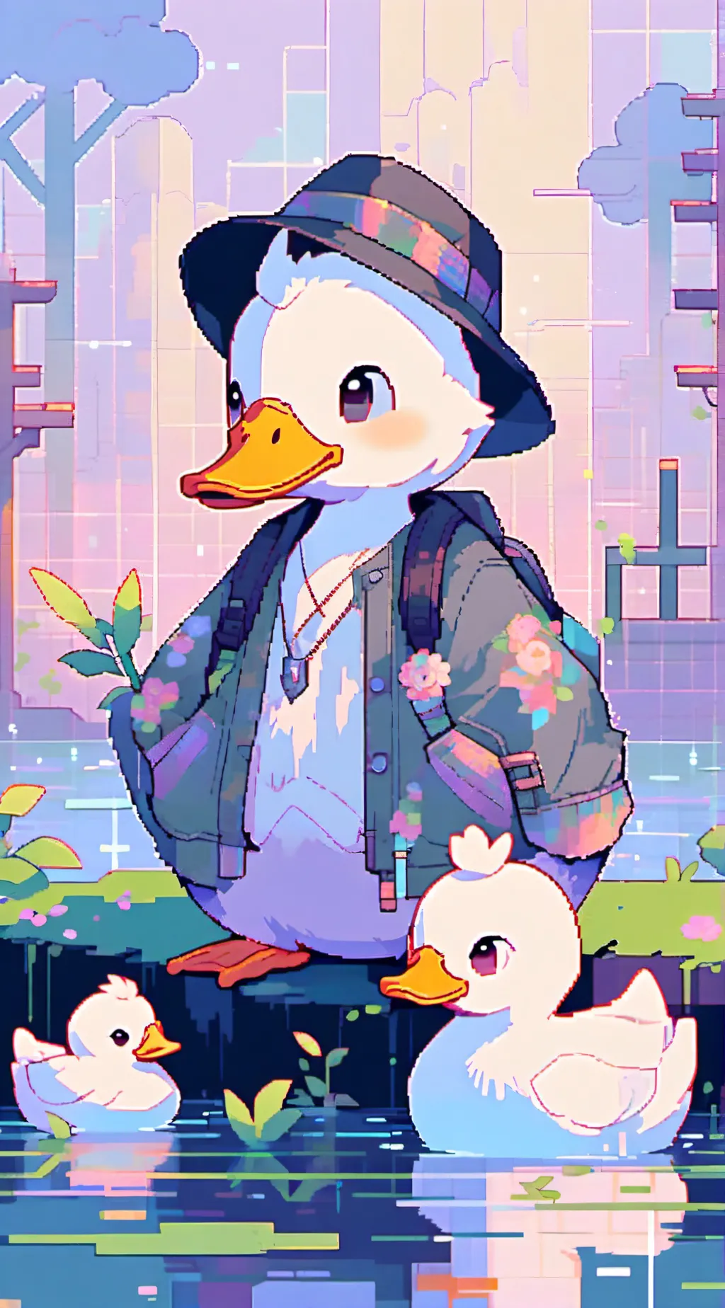 ai character: Ducky background