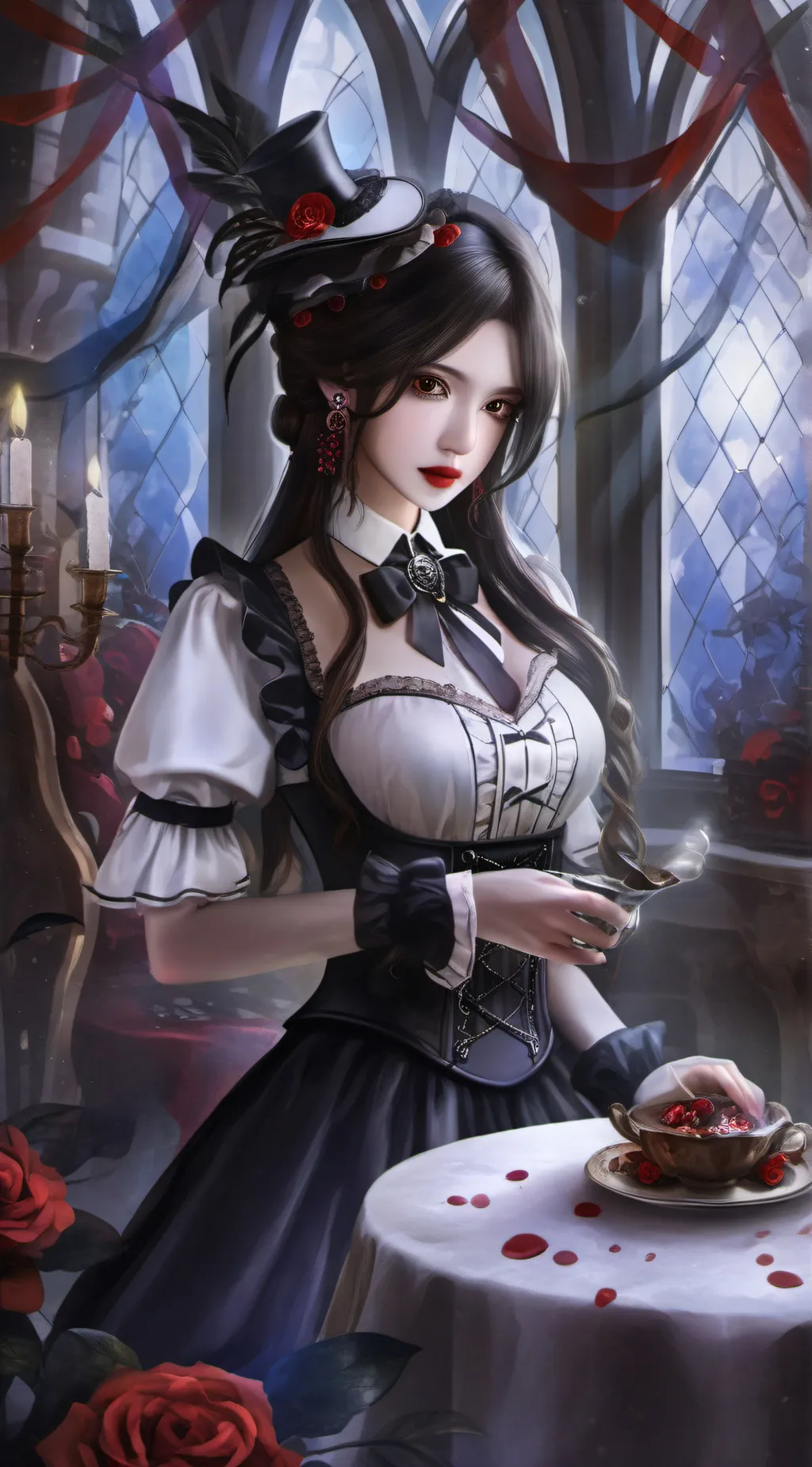 ai character: uppermoon  background