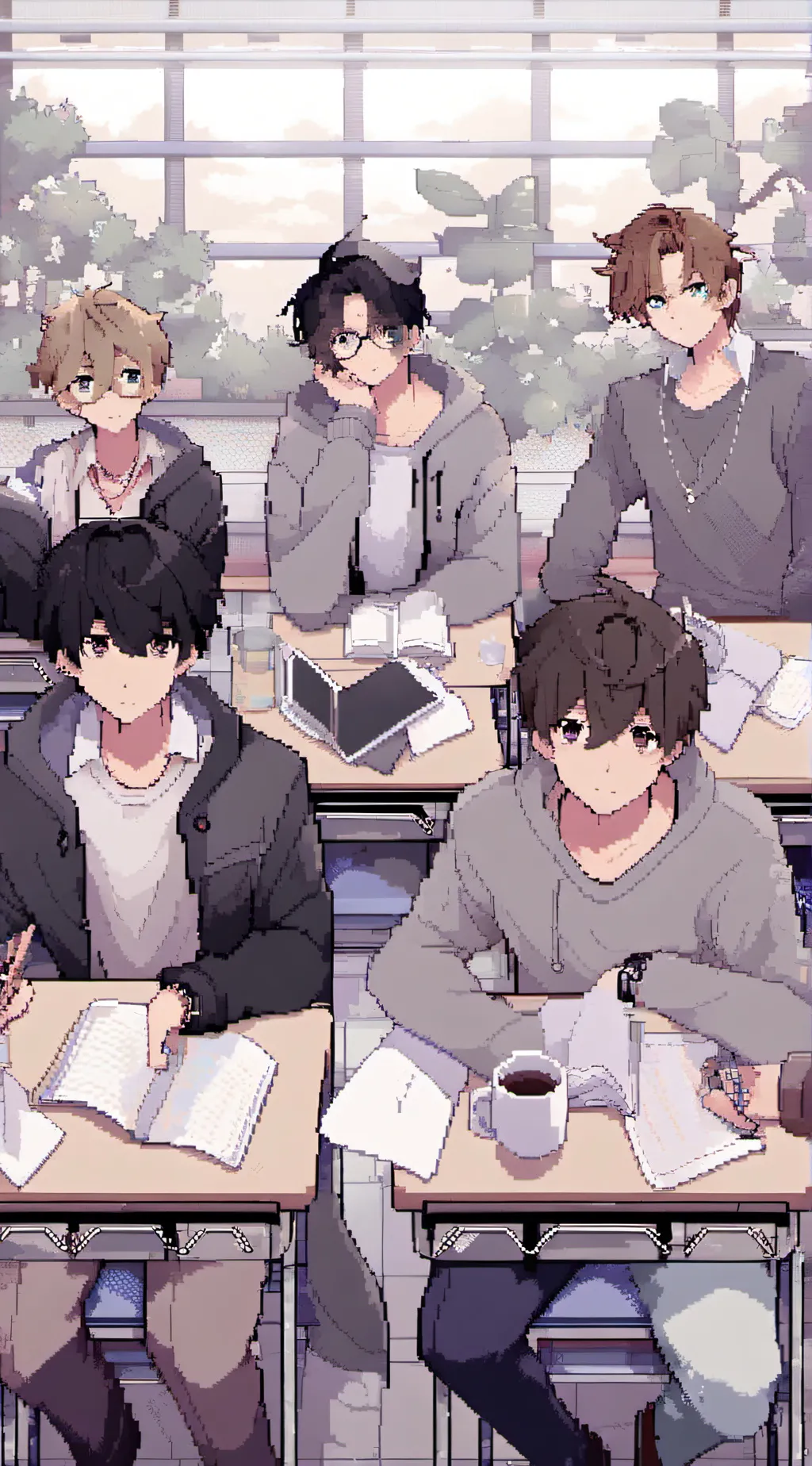 ai character: all boys school  background