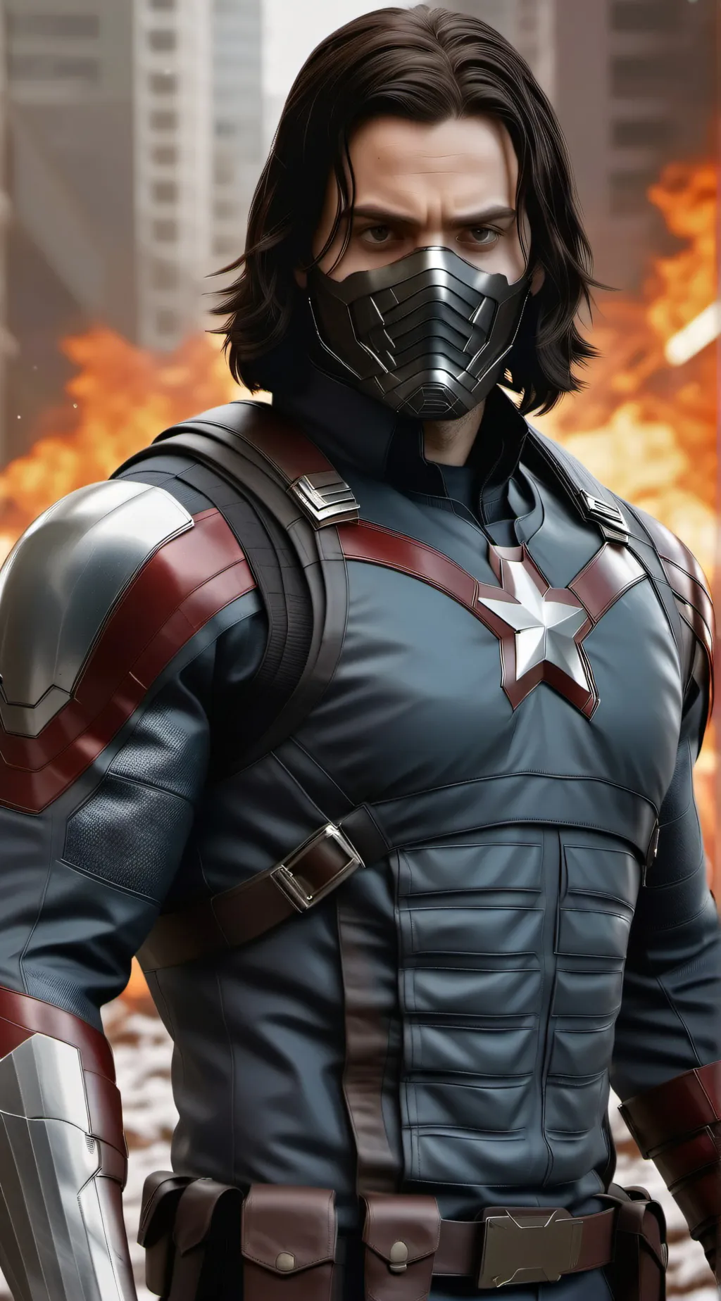 ai character: Bucky Barnes  background