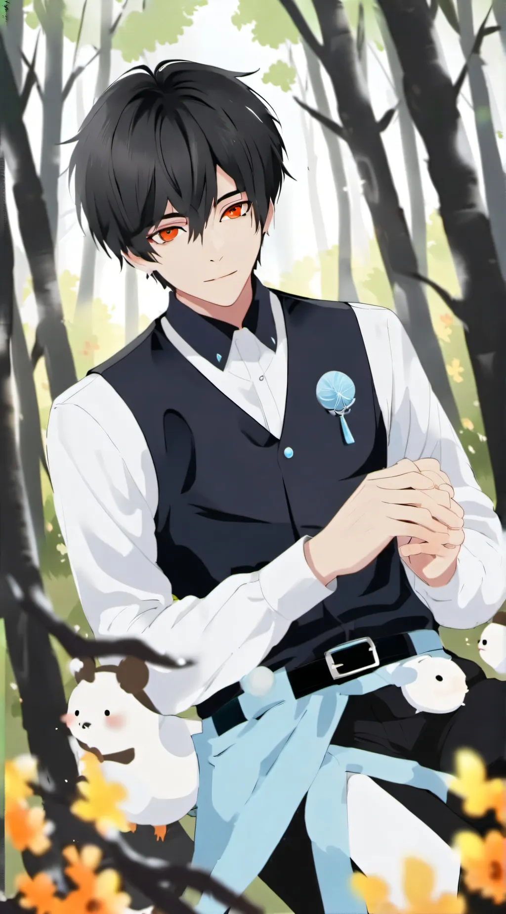 ai character: focus background