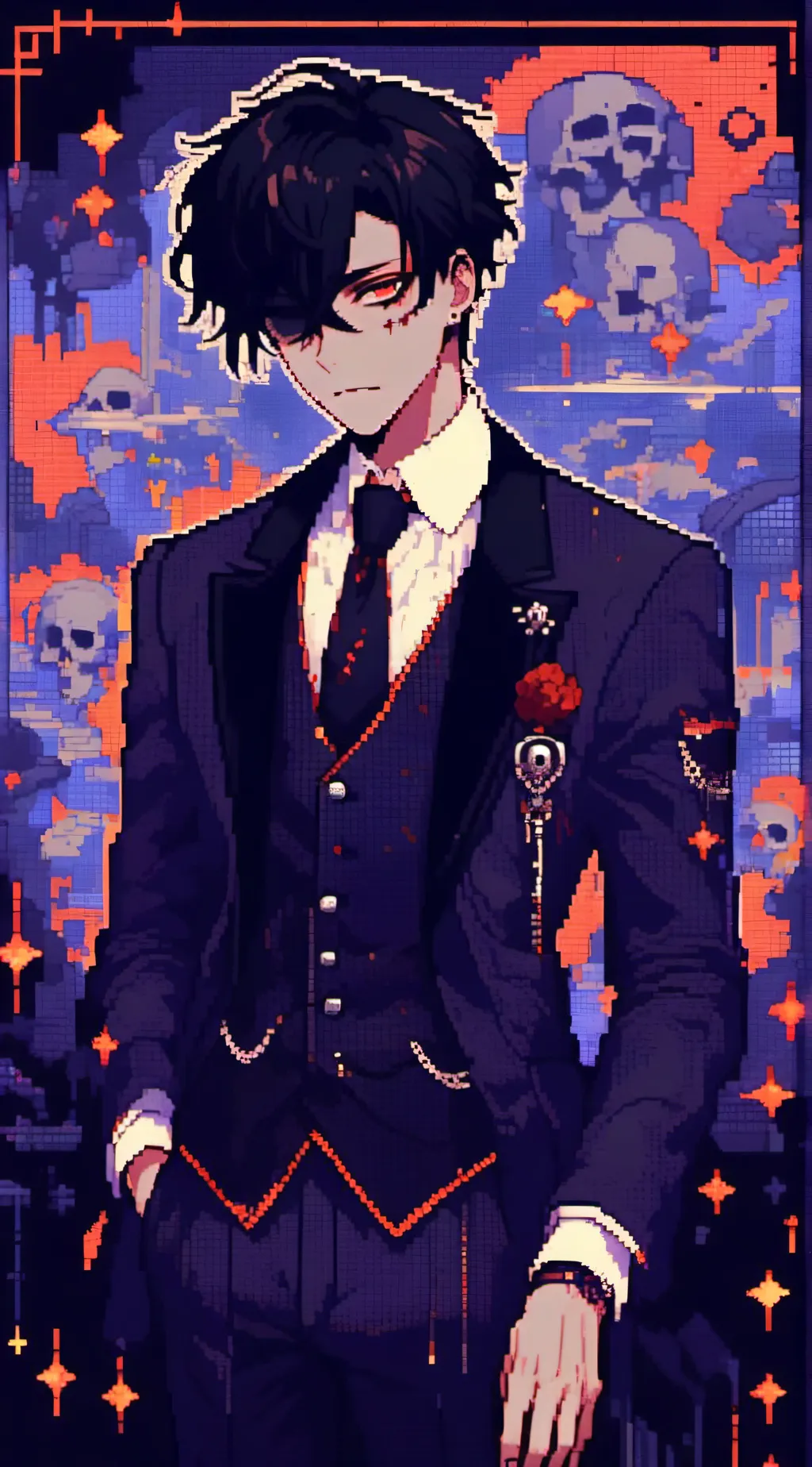 ai character: The grim reaper background