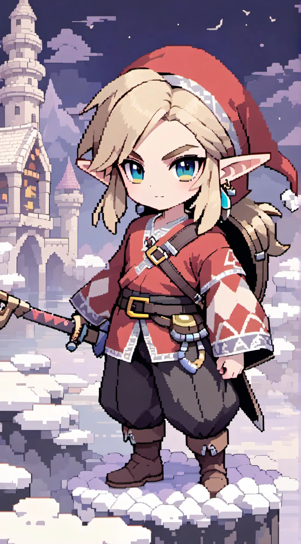ai character: Red background