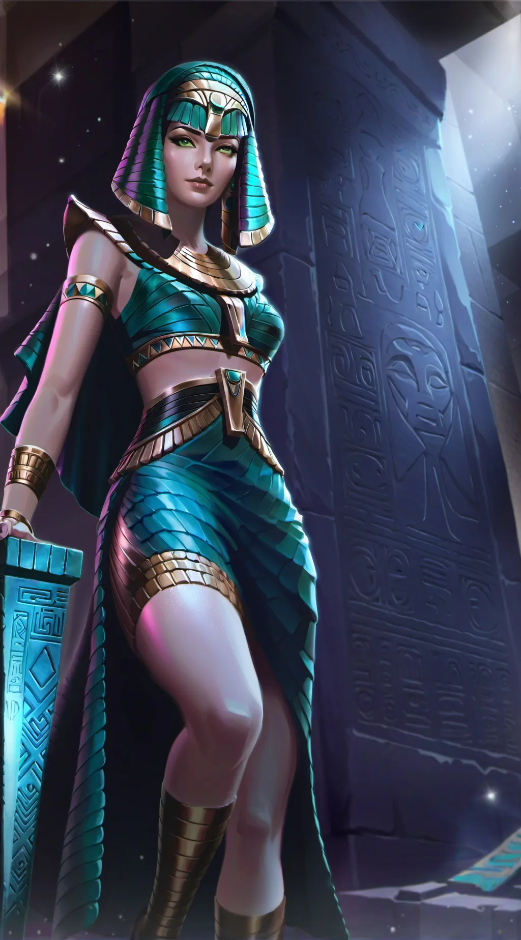 ai character: Cleopatra  background