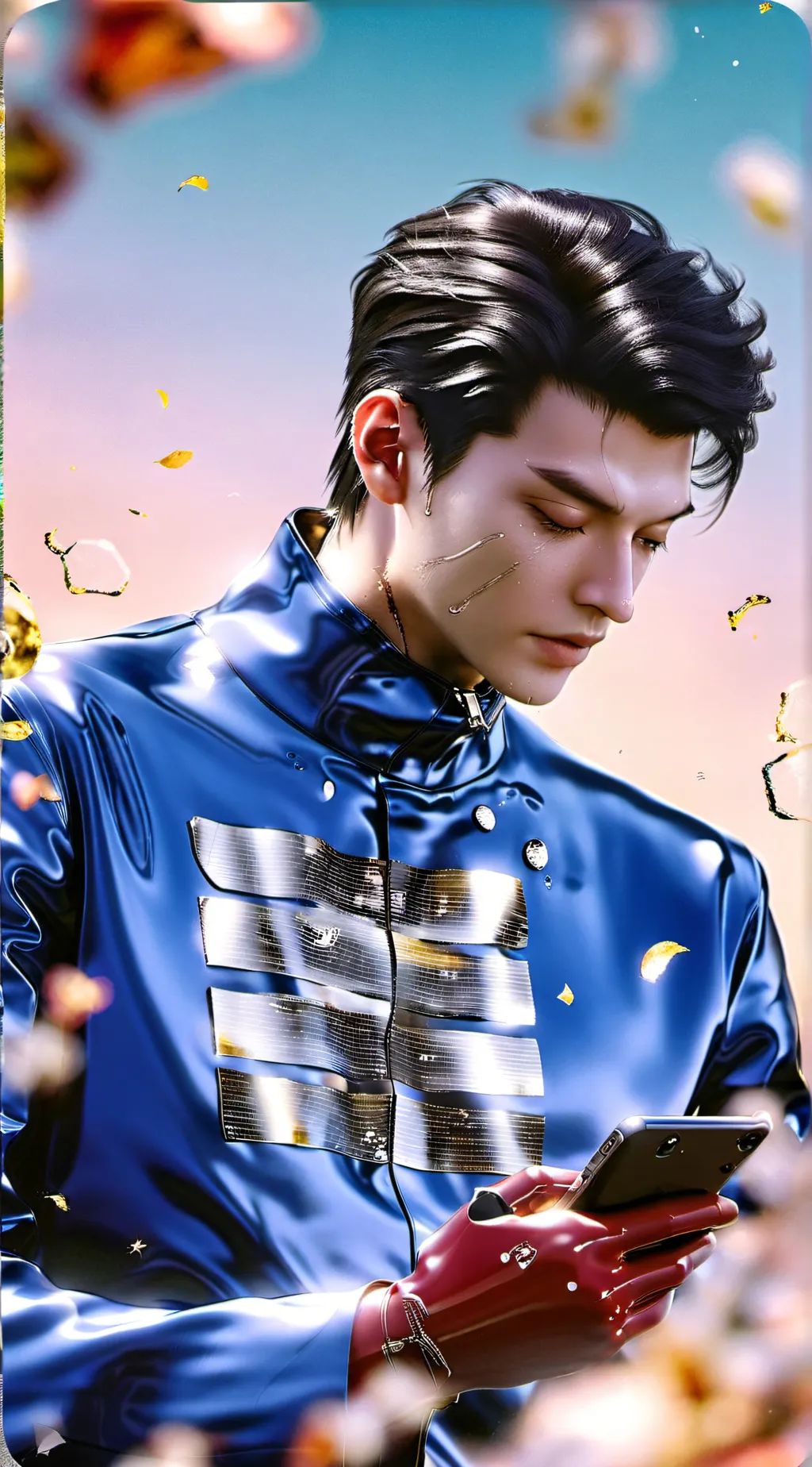 ai character: titan speaker man  background