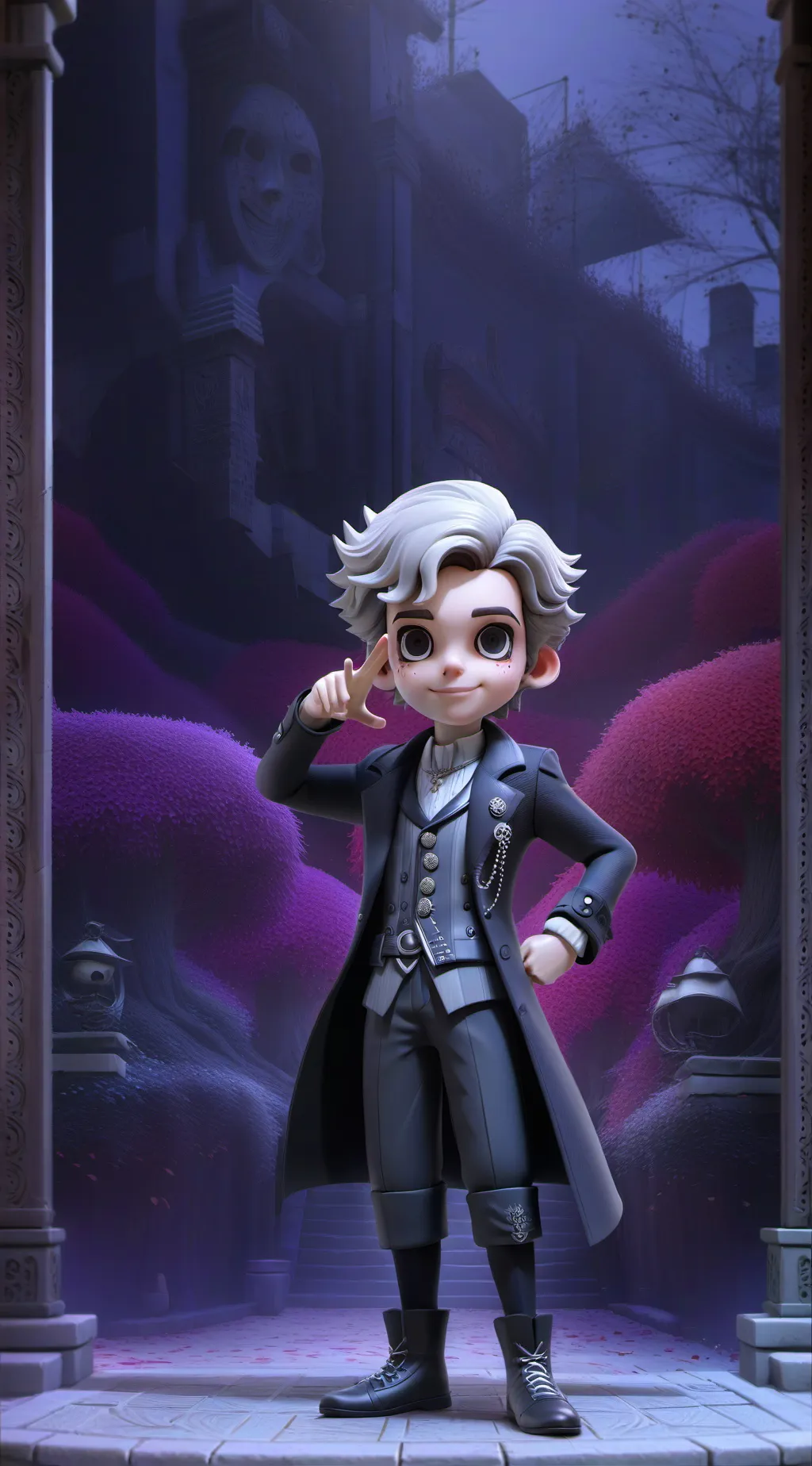 ai character: code black background
