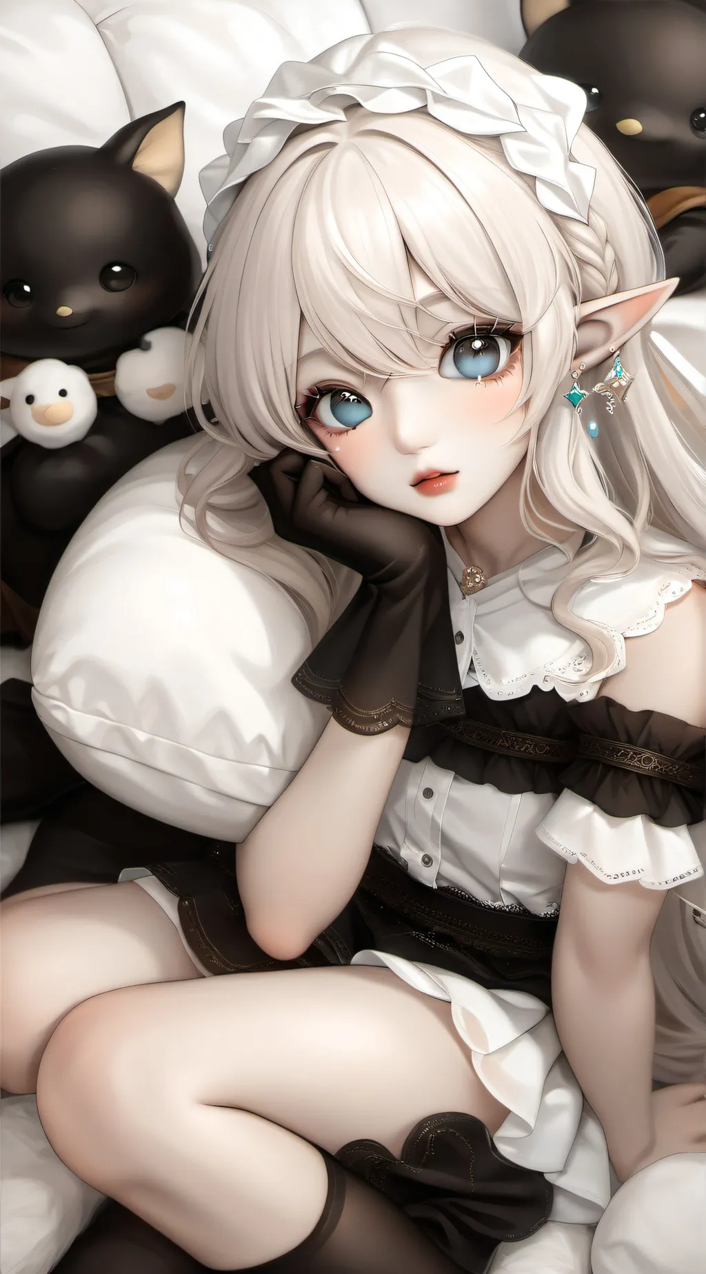 ai character: snow background