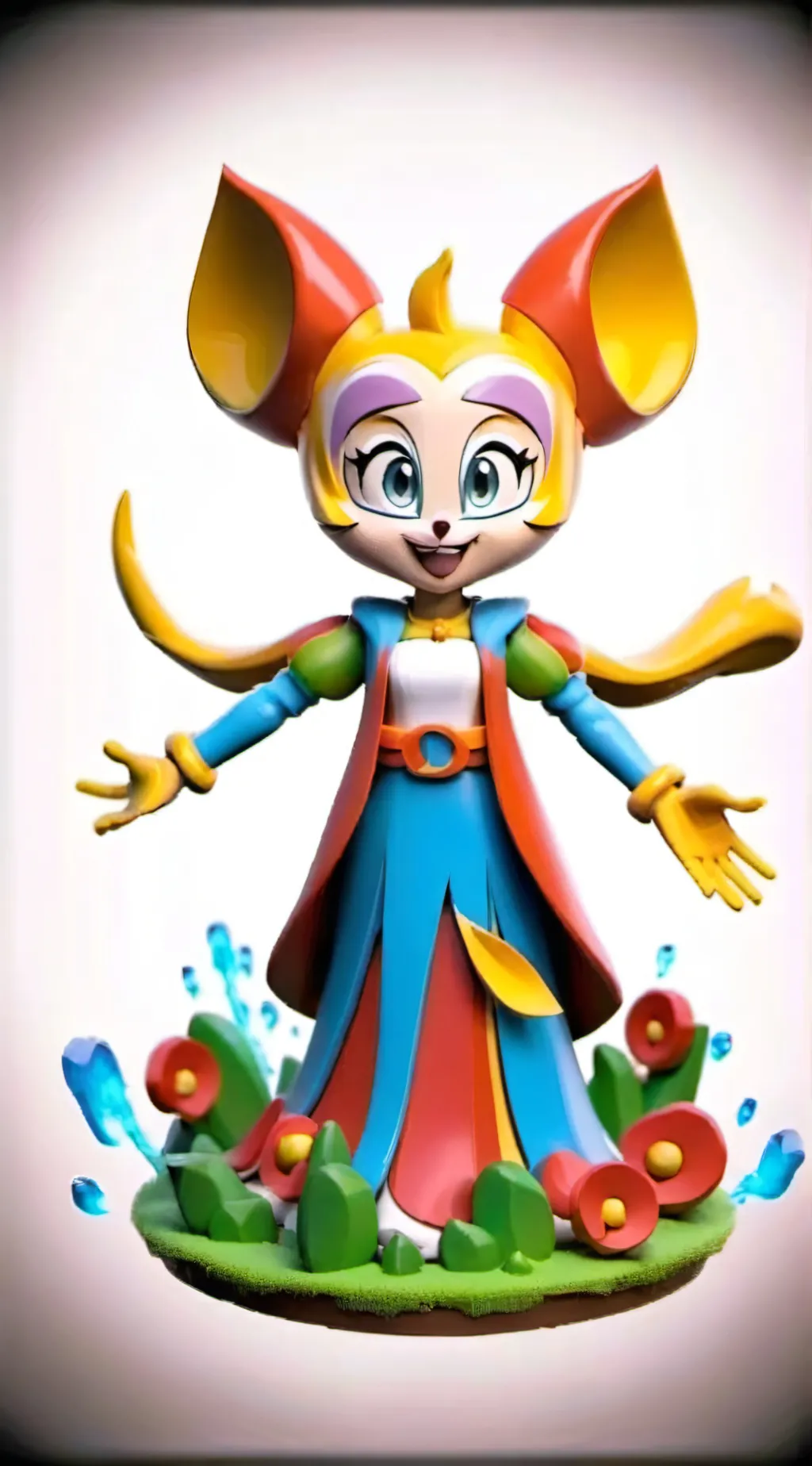ai character: Cream the rabbit background