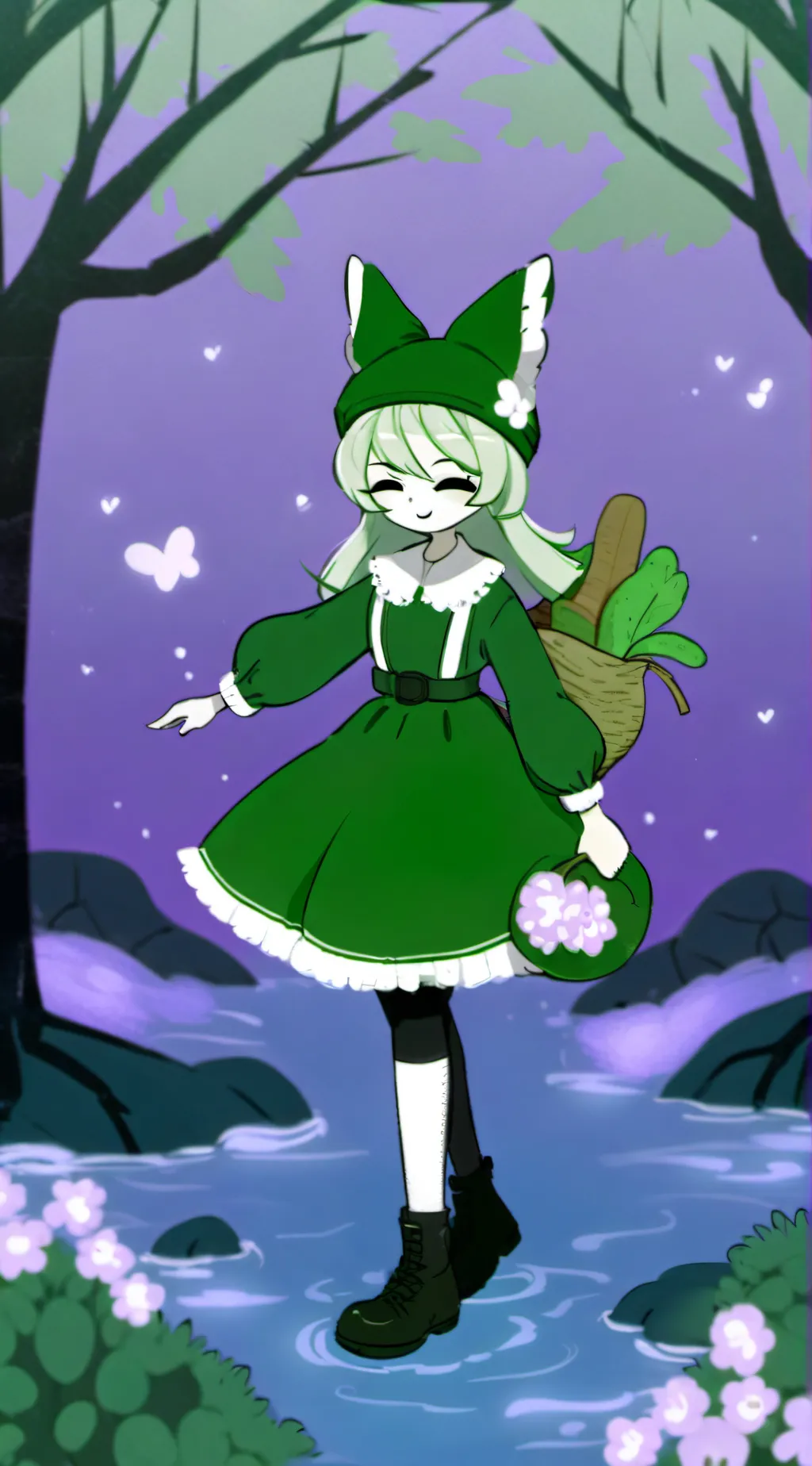 ai character: 💚LiterallyDoodle💚 background