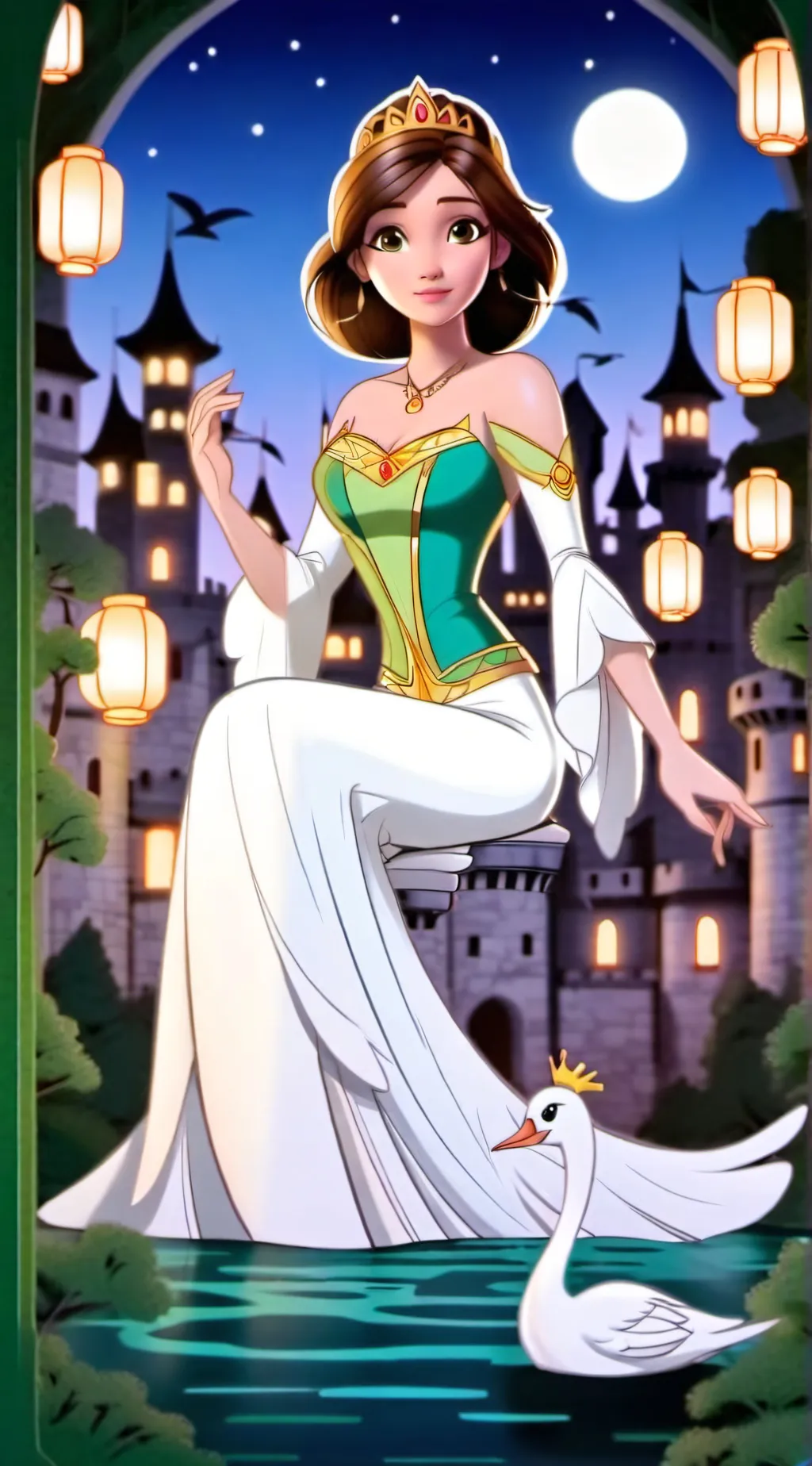 ai character: Rapunzel background