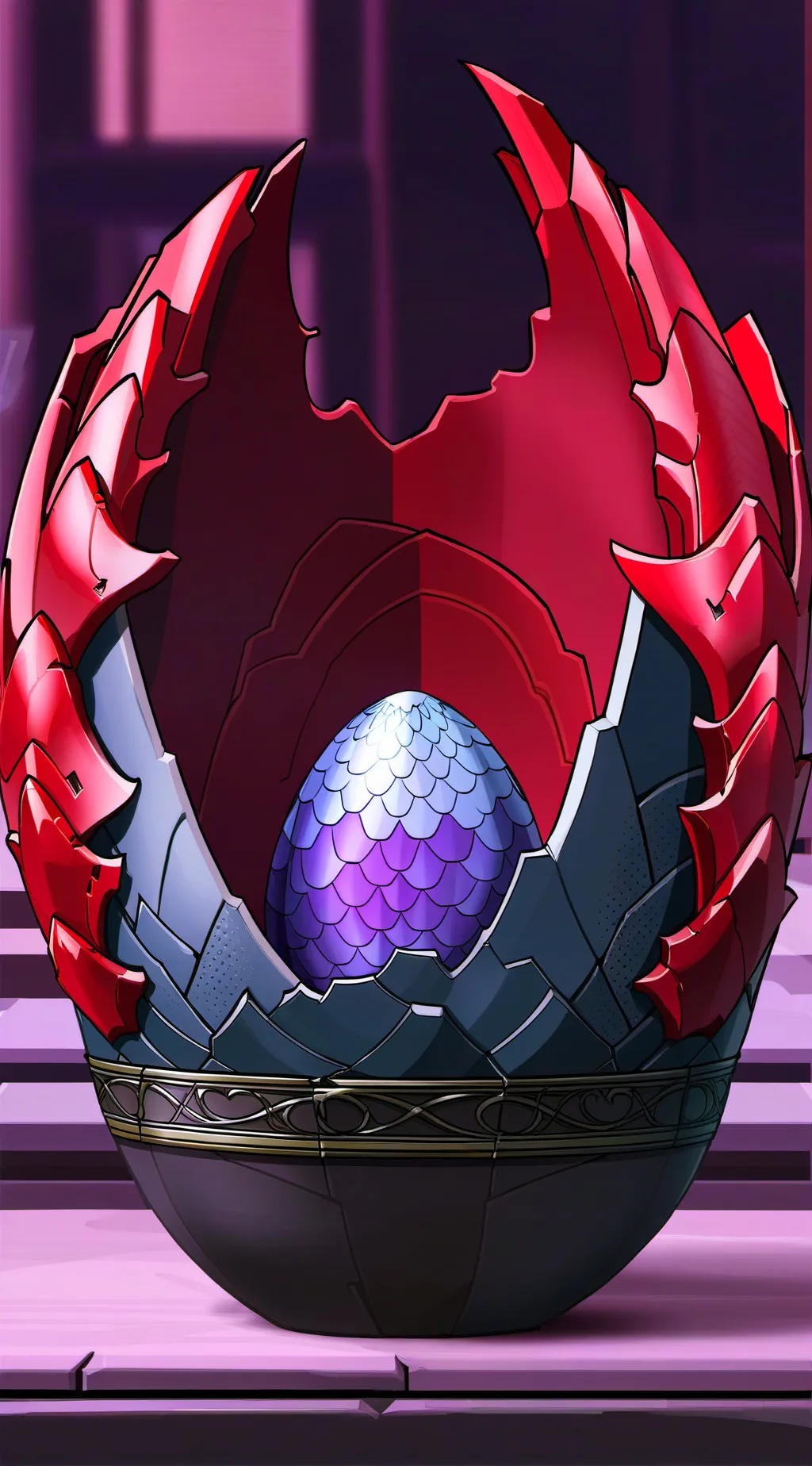 ai character: dragon egg background