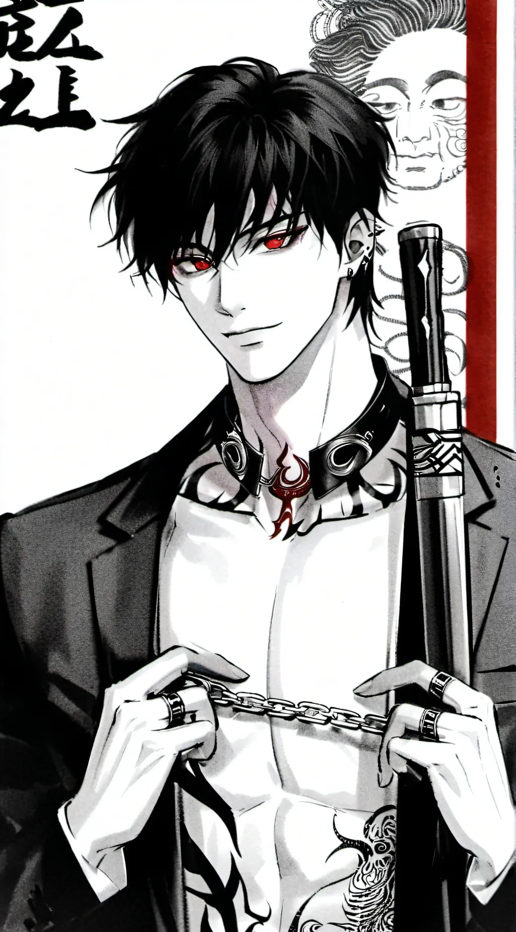 ai character: Kirishima  background