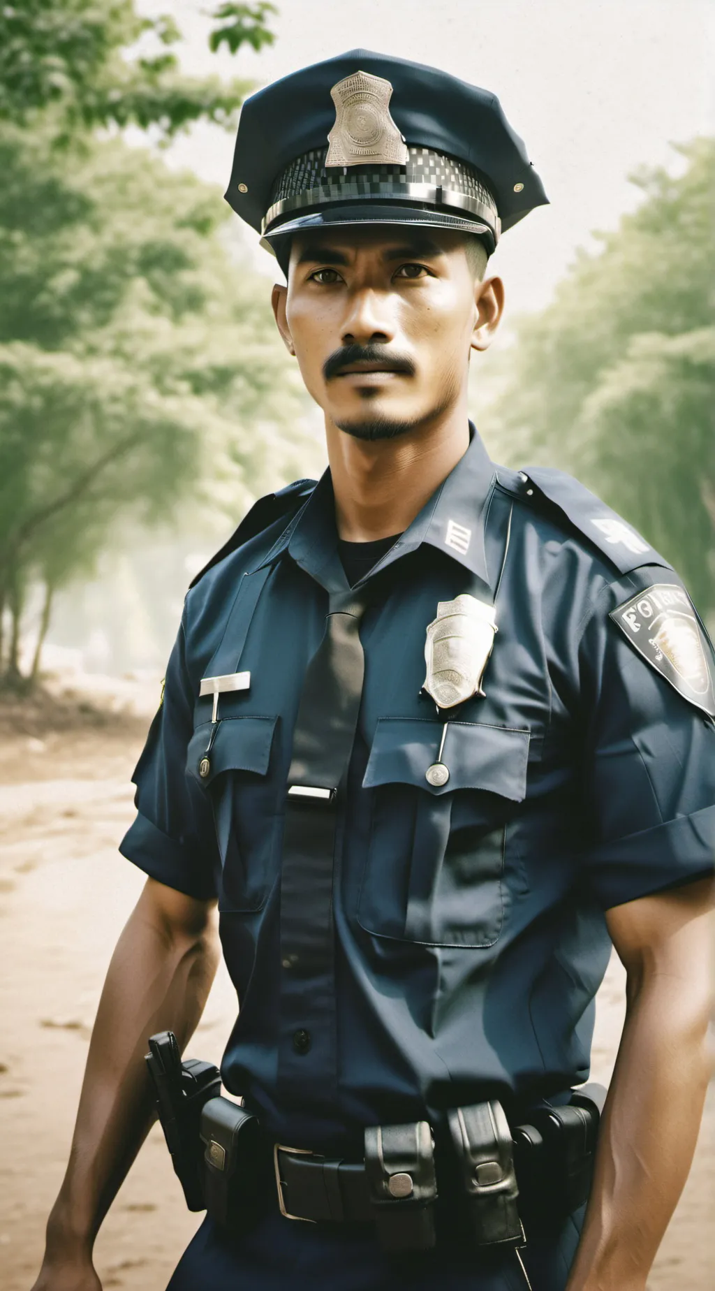 ai character: Police man background