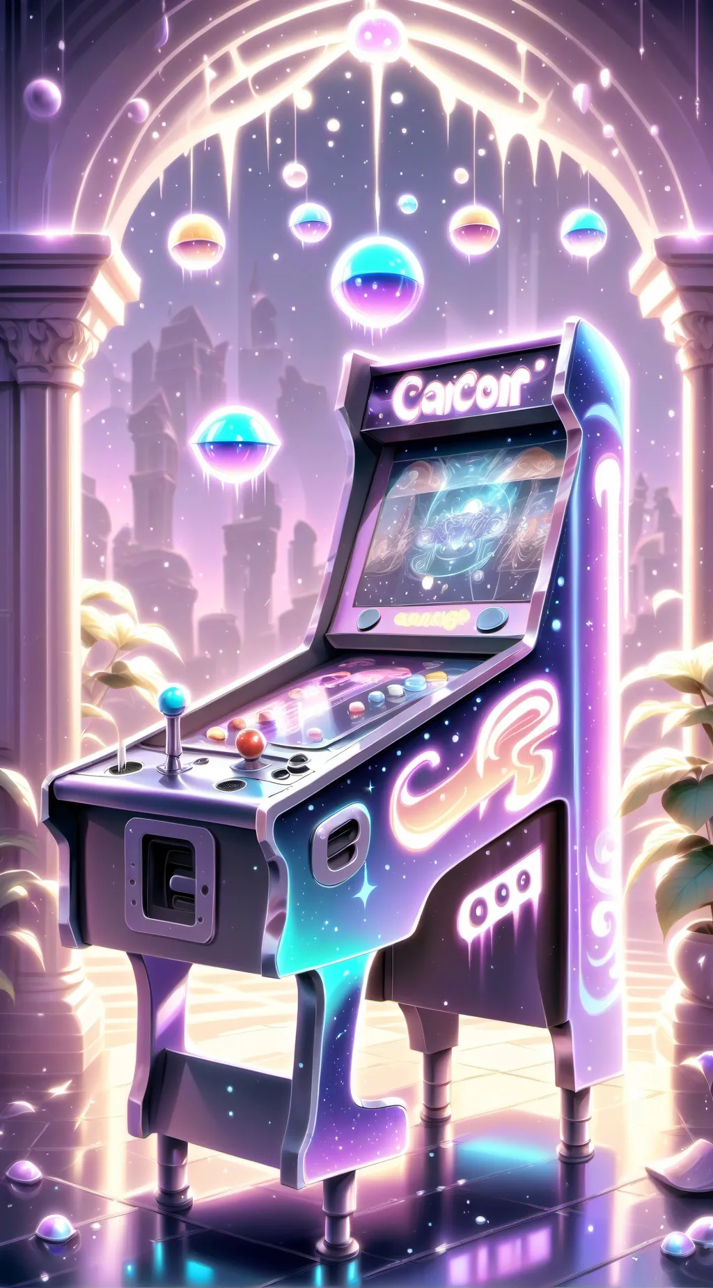 ai character: work-at-arcade sim background