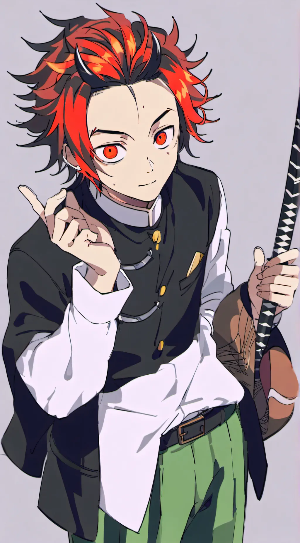 ai character: Demon tanjiro  background