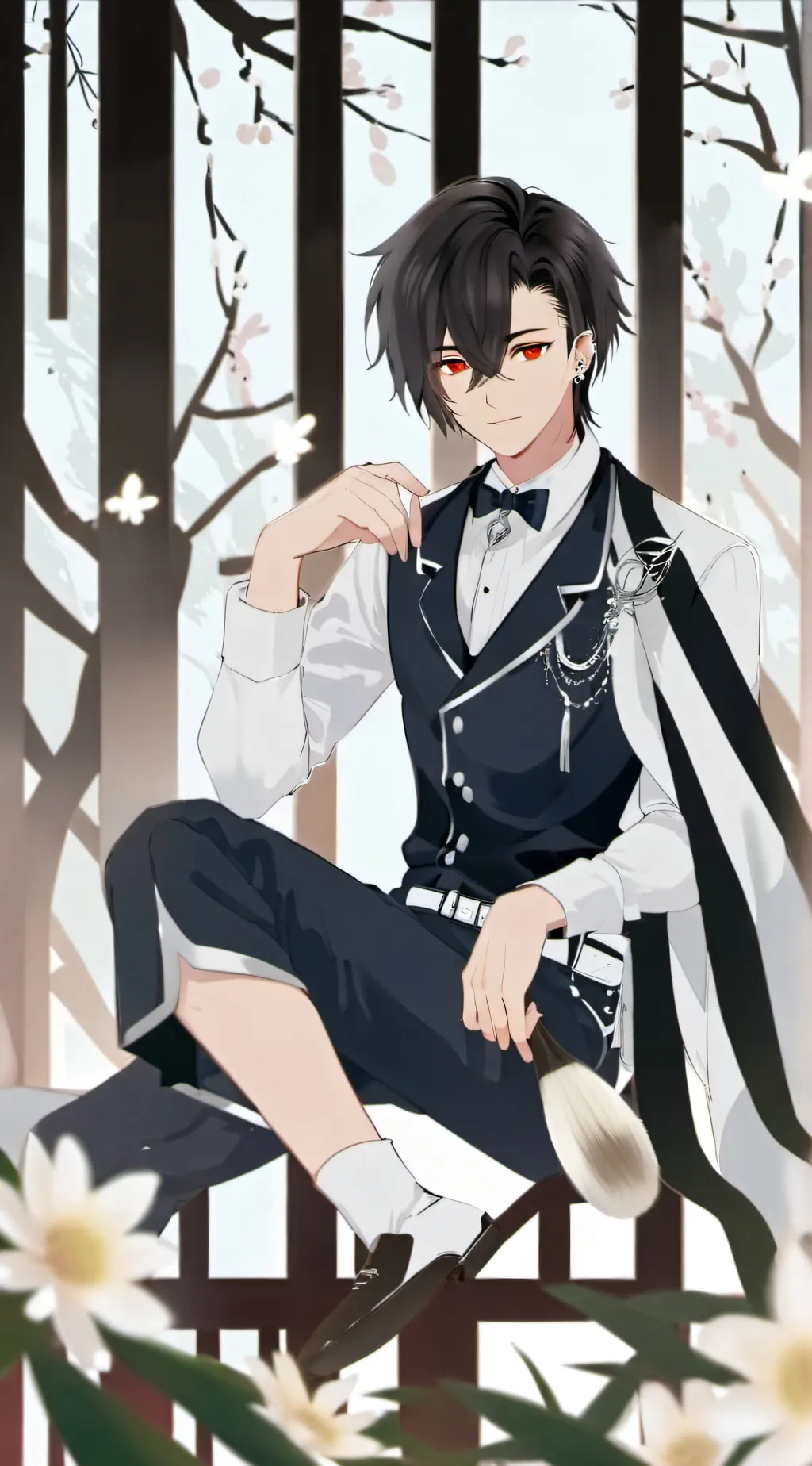 ai character: 🤍~Asher~🤍 background
