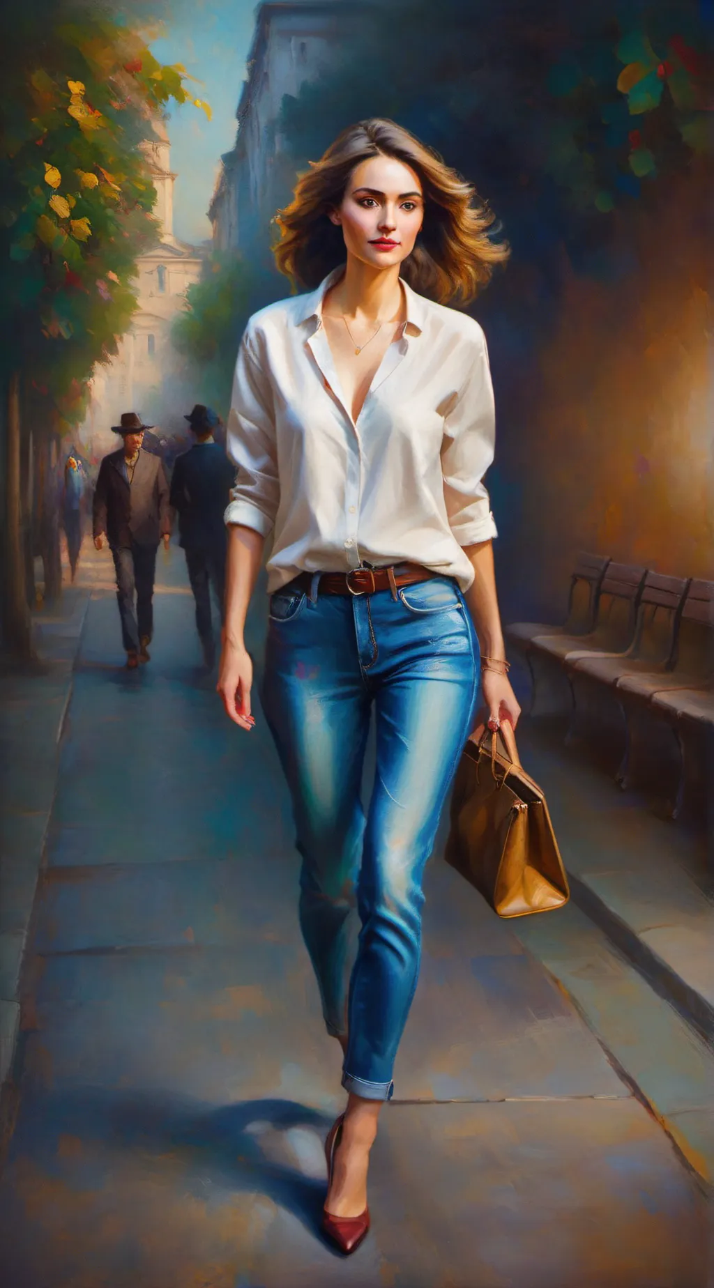 ai character: Normal Woman background