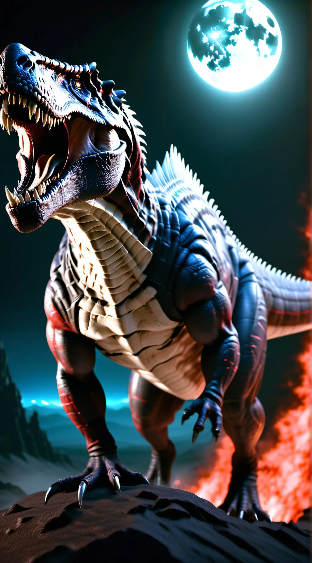 ai character: Indosaurus background