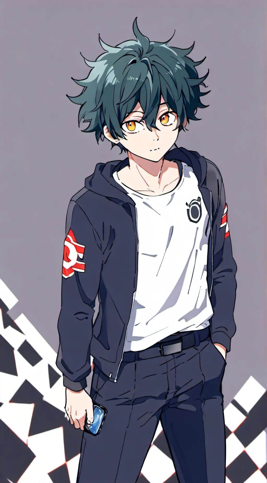 ai character: Deku's Hoodie🖤✨ background